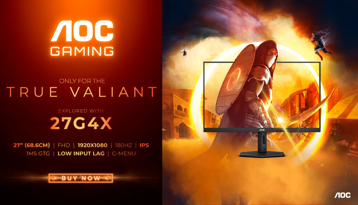 AOC Gaming-LED-Monitor »27G4X«, 69 cm/27 Zoll, 1920 x 1080 px, Full HD, 1 ms Reaktionszeit, 180 Hz