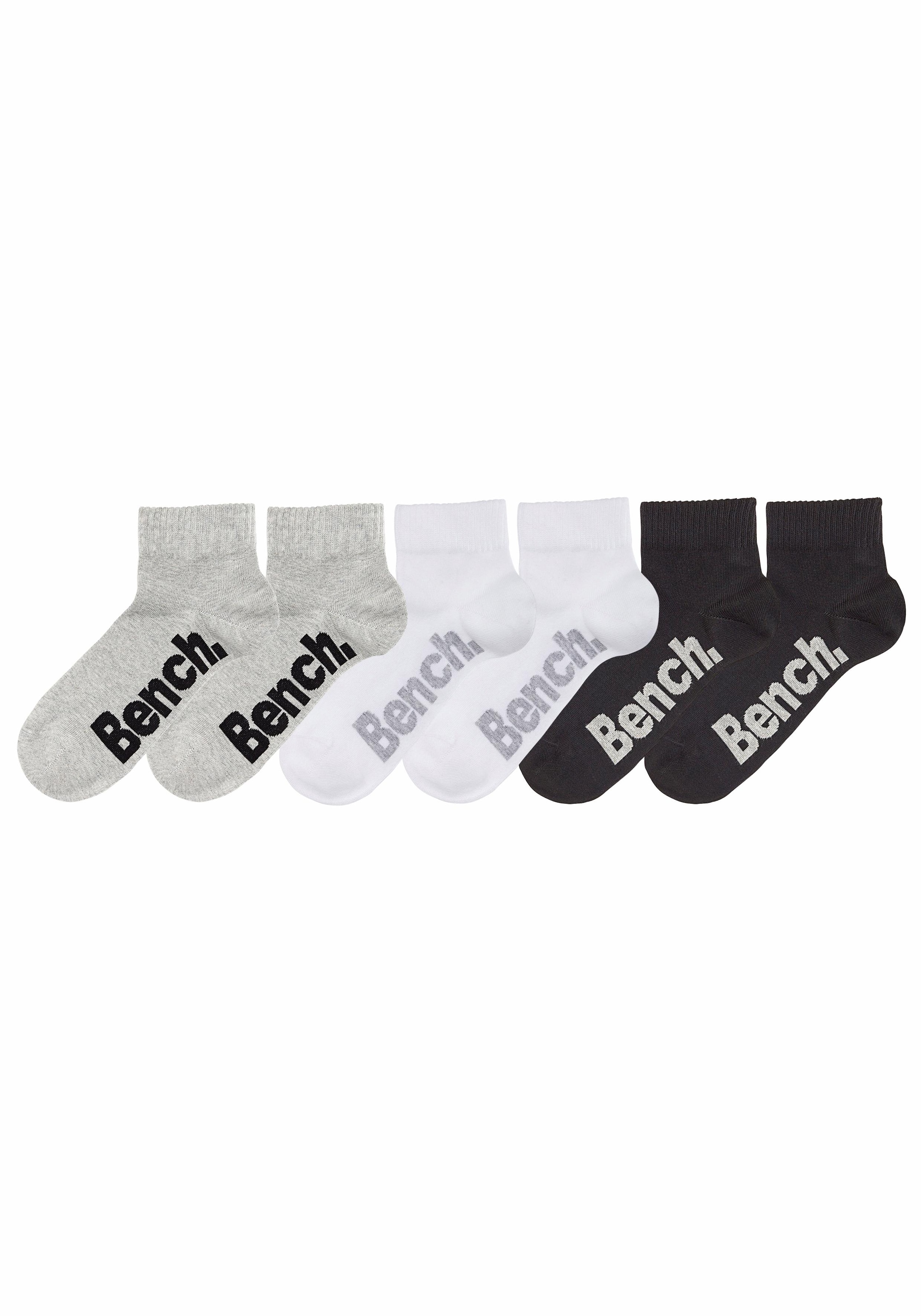 Bench. Kurzsocken, (Packung, 6 Paar), mit komfortablem Rippbündchen