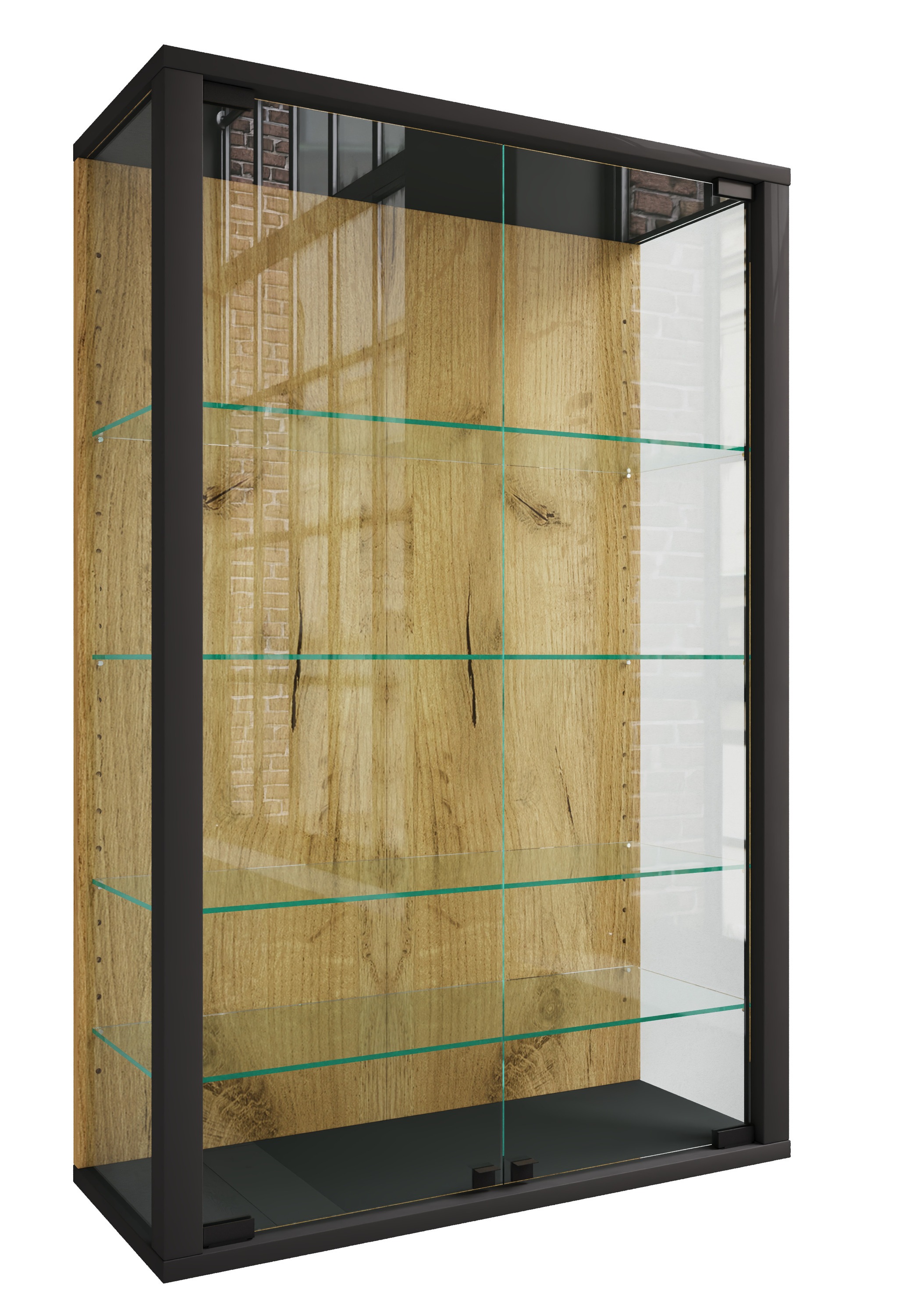 VCM Wandregal "Wandvitrine Hängevitrine Glasvitrine Glas Udina L" 1 Stk. tl günstig online kaufen
