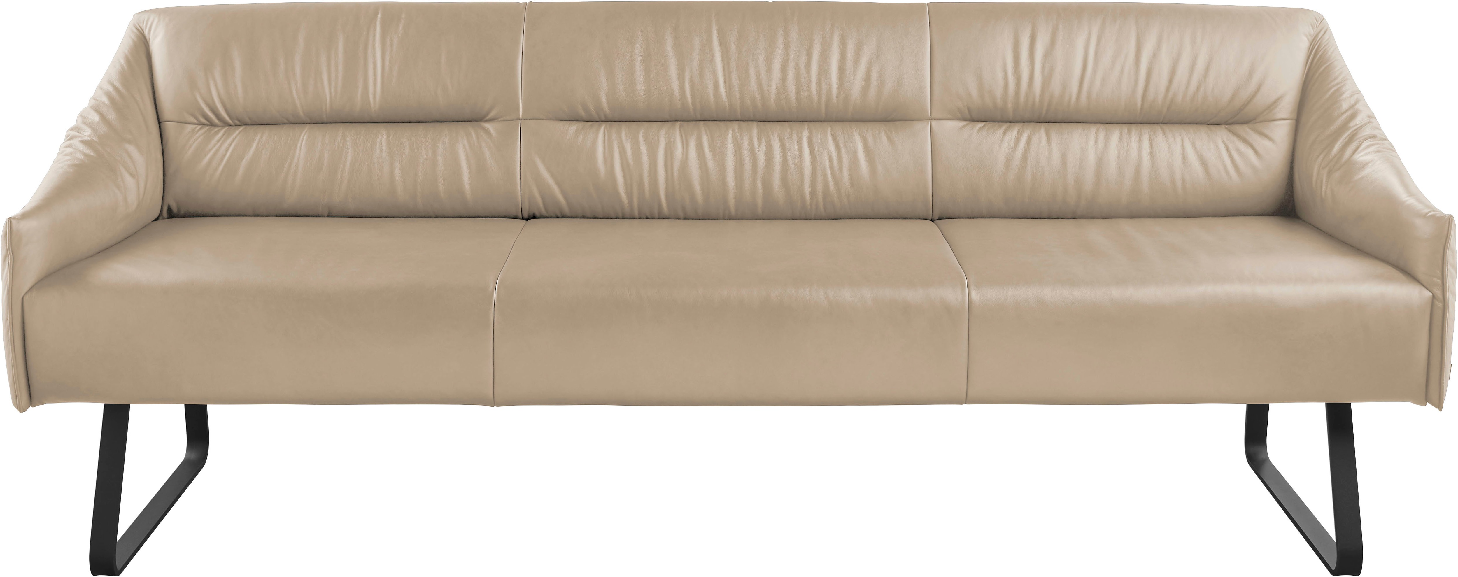 Thumbnail - Musterring Essbank "JustB SP500" 1 Stk. tlg. Metallkufe schwarz, verschiedene Farben, Breite 220 oder 250 cm