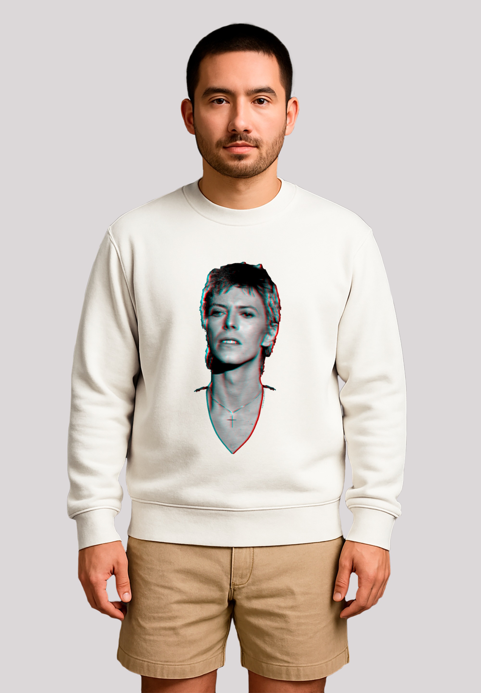 F4NT4STIC Sweatshirt »TV Times Pop Star David Bowie Portrait 1977«, Premium Qualität