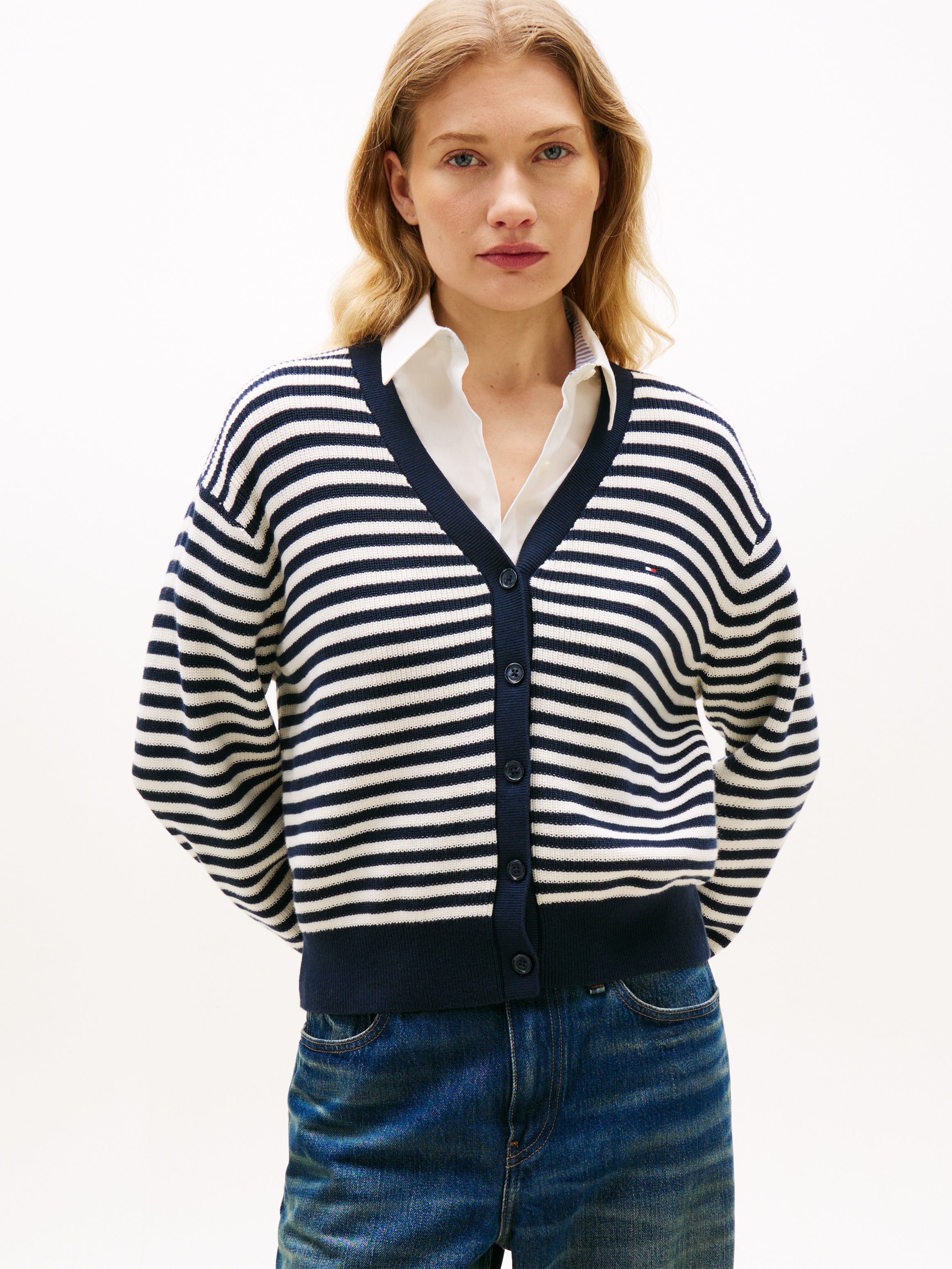 Tommy Hilfiger Strickpullover "CO CARDI LS CARDI" mit Knopfleiste günstig online kaufen