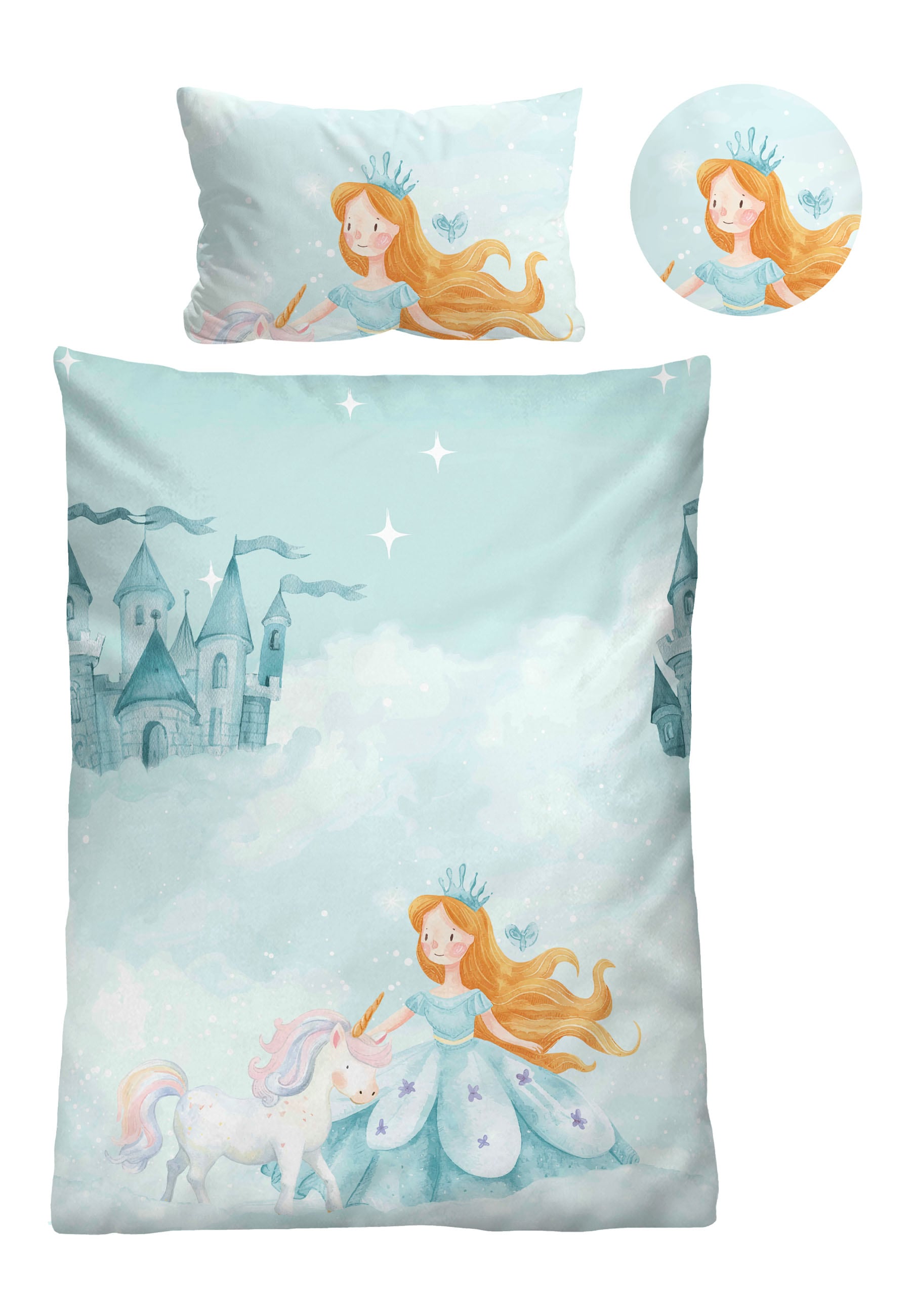 Biberna Kinderbettwäsche »0004524« 2 Stk. tlg. wohlig warm + weich, pflegeleicht, 100% Baumwolle, Reißverschluss