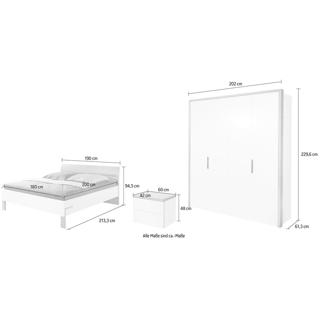 hülsta Komplettschlafzimmer »DREAM«, (Spar-Set, 4 St.)