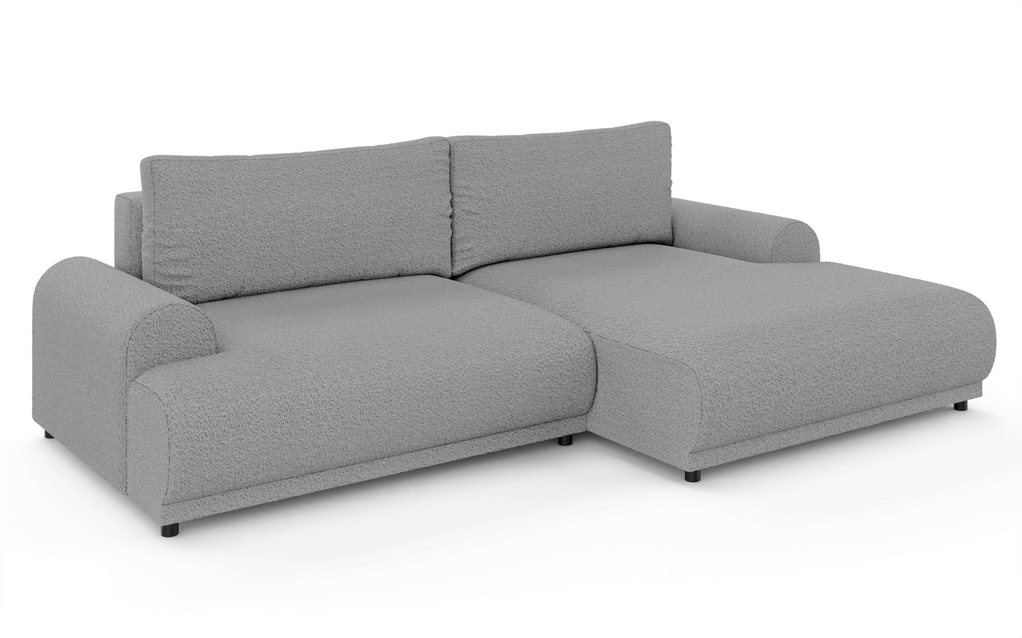 INOSIGN Ecksofa »Marsby, mit Bettfunktion und Bettkasten, Maße: B/H/T 242/65/145 cm«, L-Form mit Wellenunterfederung, Recamiere links oder rechts bestellbar