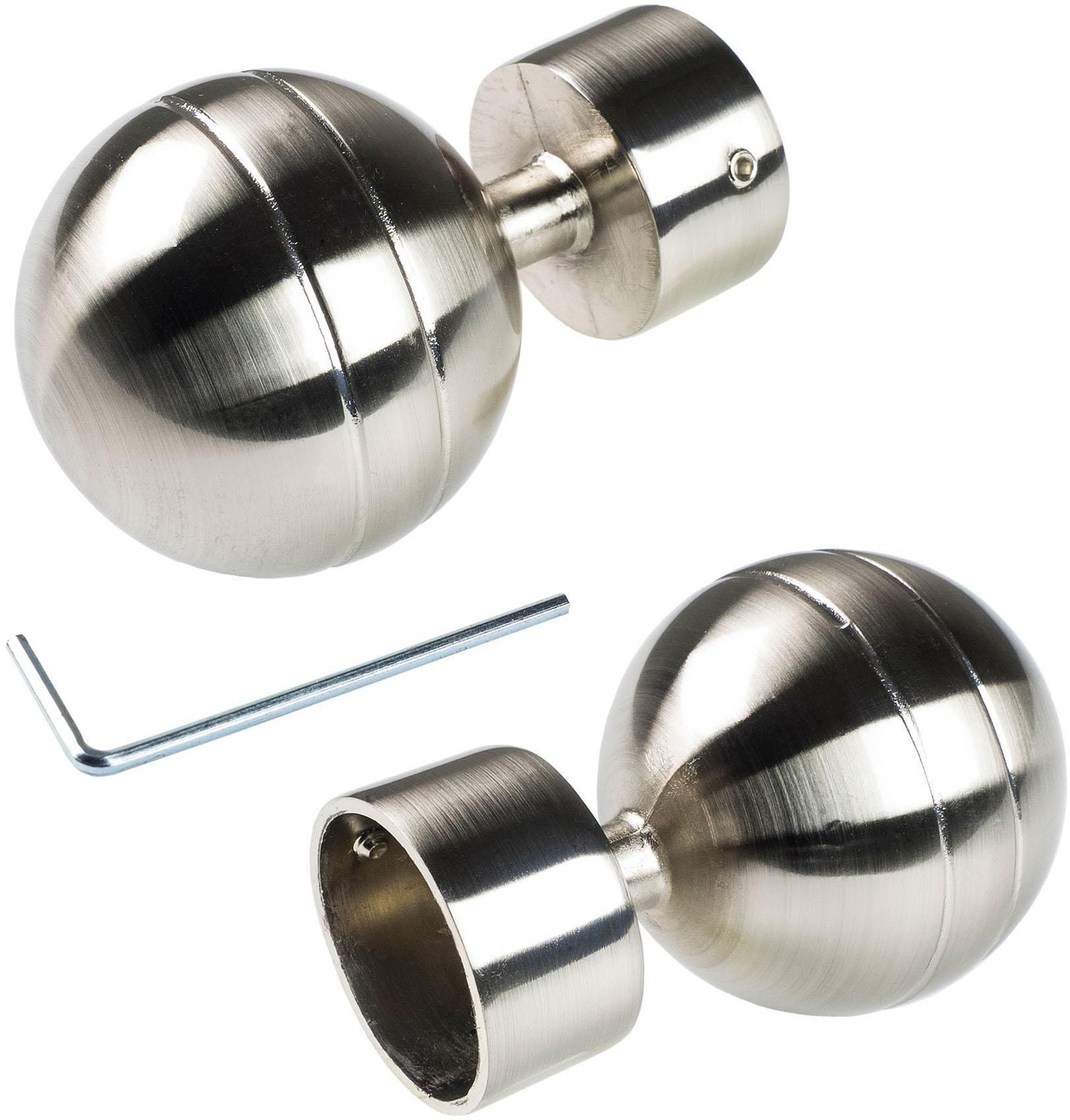 Liedeco Gardinenstangen-Endstück "Kugel" für Gardinenstange Ø 28 mm günstig online kaufen