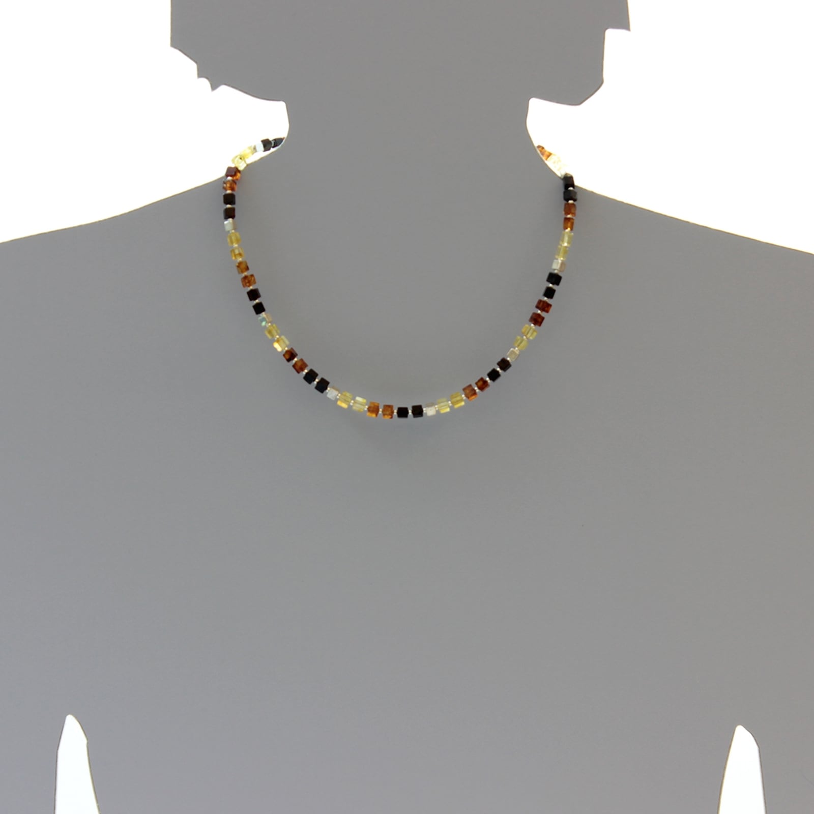 OSTSEE-SCHMUCK Kette ohne Anhänger »- Würfel 4 - Bernstein -,«