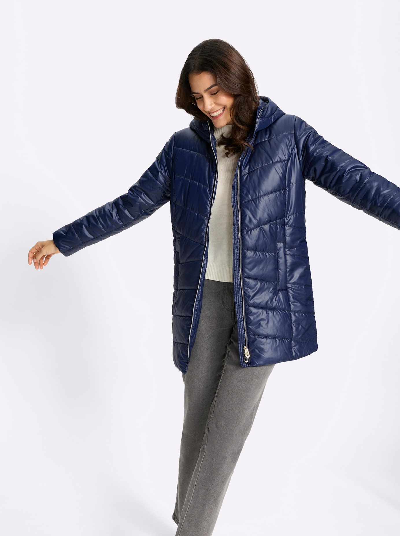 Inspirationen Steppjacke mit Kapuze