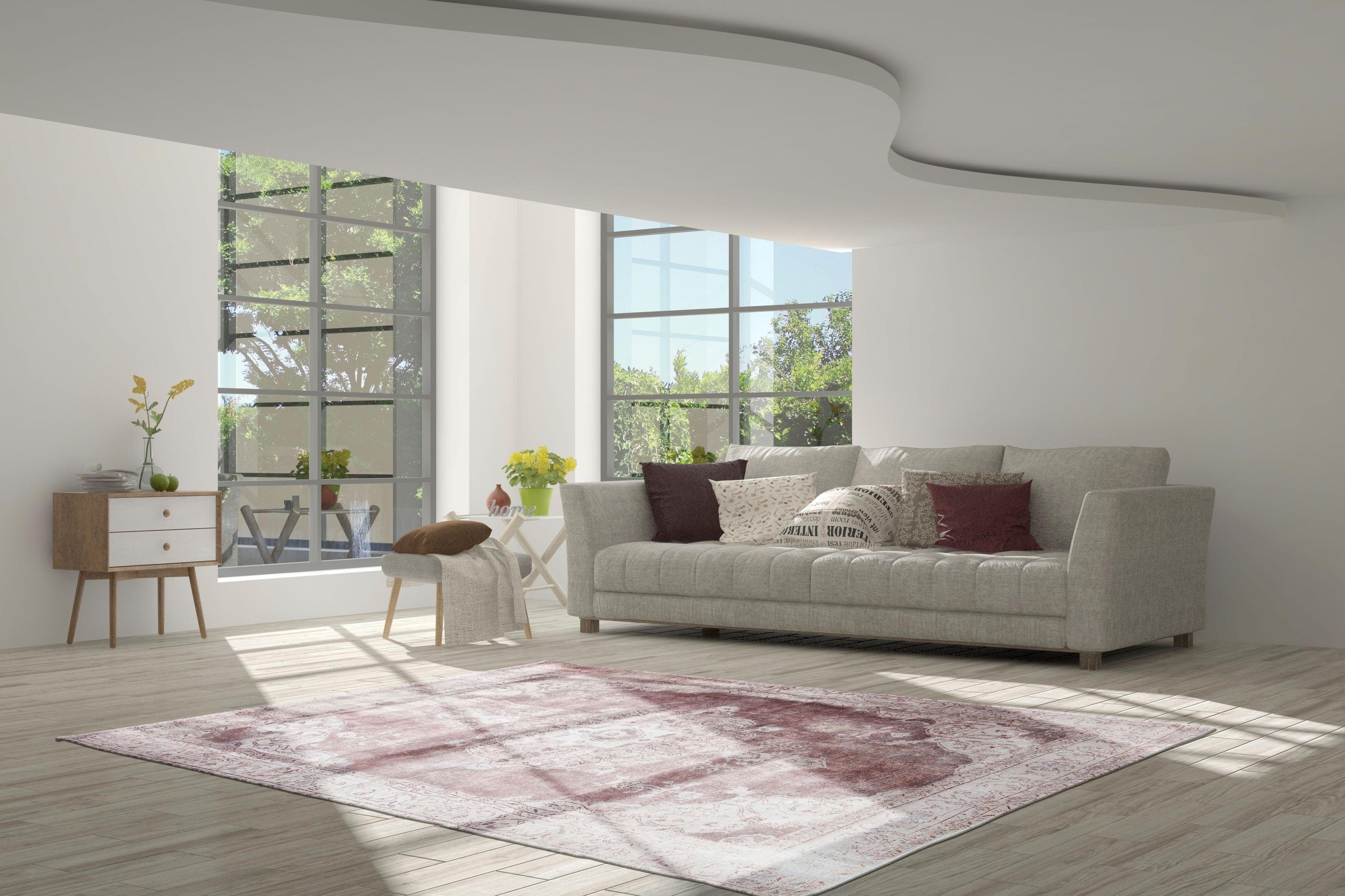calo-deluxe Teppich »Layata 8030«, rechteckig, 9 mm Höhe, Kurzflor, Wohnzimmer
