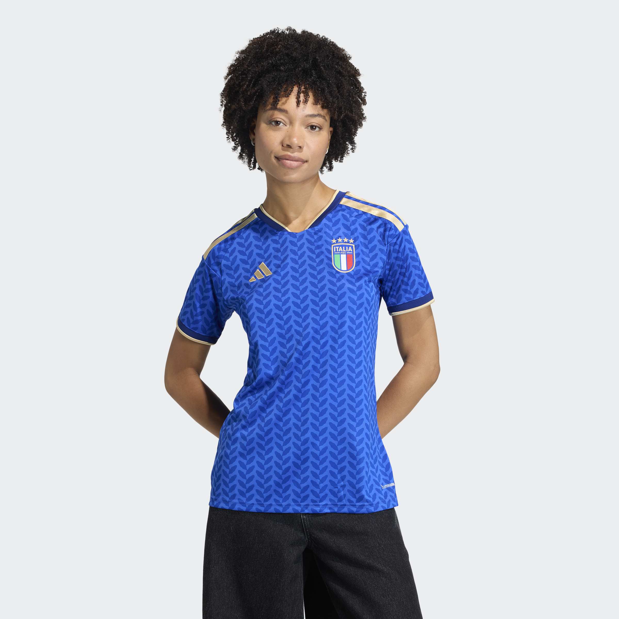 adidas Performance Fußballtrikot "FIGC H JSY W" für Erwachsene, mit Rundhalsausschnitt, ohne Verschluss
