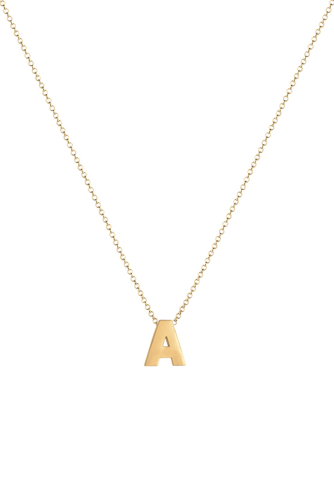 Elli Kette mit Anhänger »Buchstabe A Initialen 925 Sterling Silber«