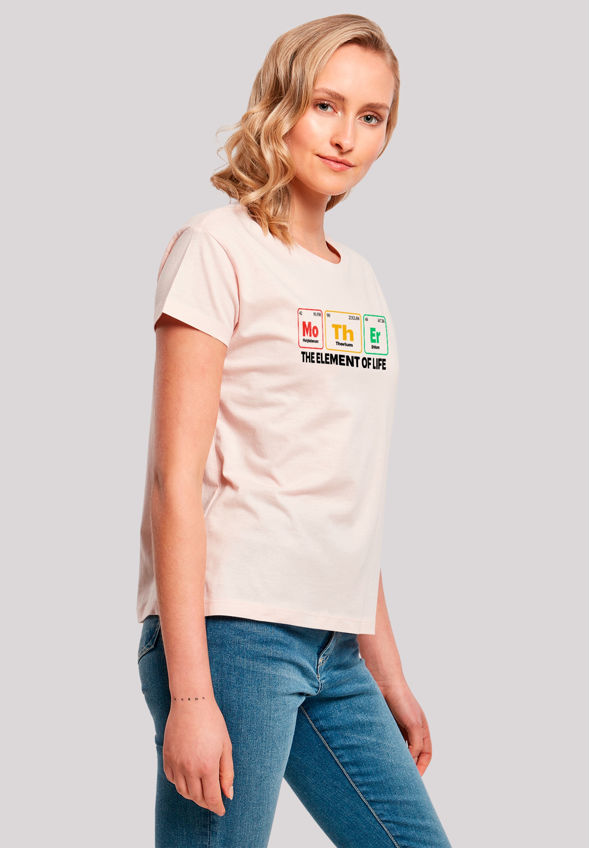 F4NT4STIC T-Shirt »Mothers Day Minimalist Periodic Elements Geeky Mom Gift«, Premium Qualität