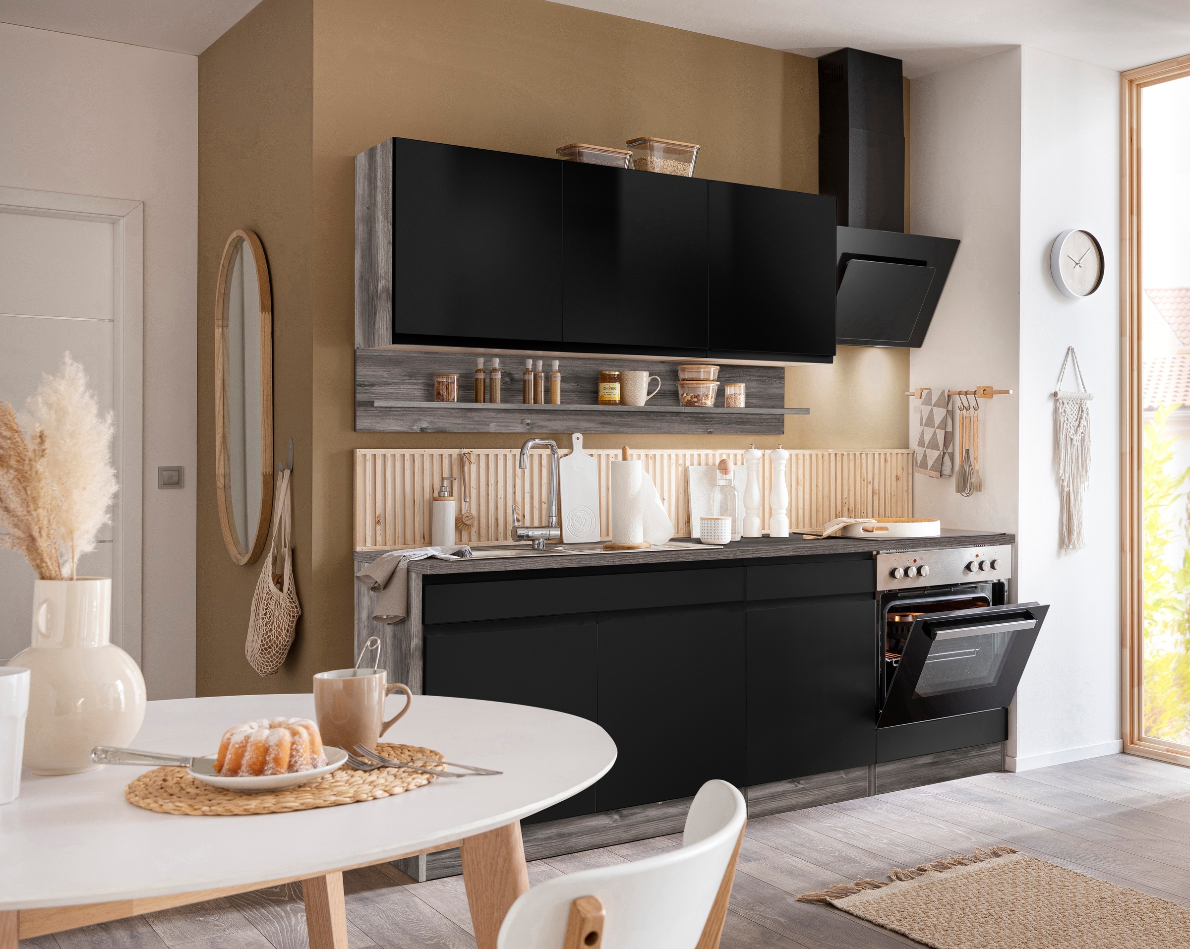 KOCHSTATION Küchenzeile "KS-Virginia" Breite 210 cm, mit oder ohne E-Geräte günstig online kaufen