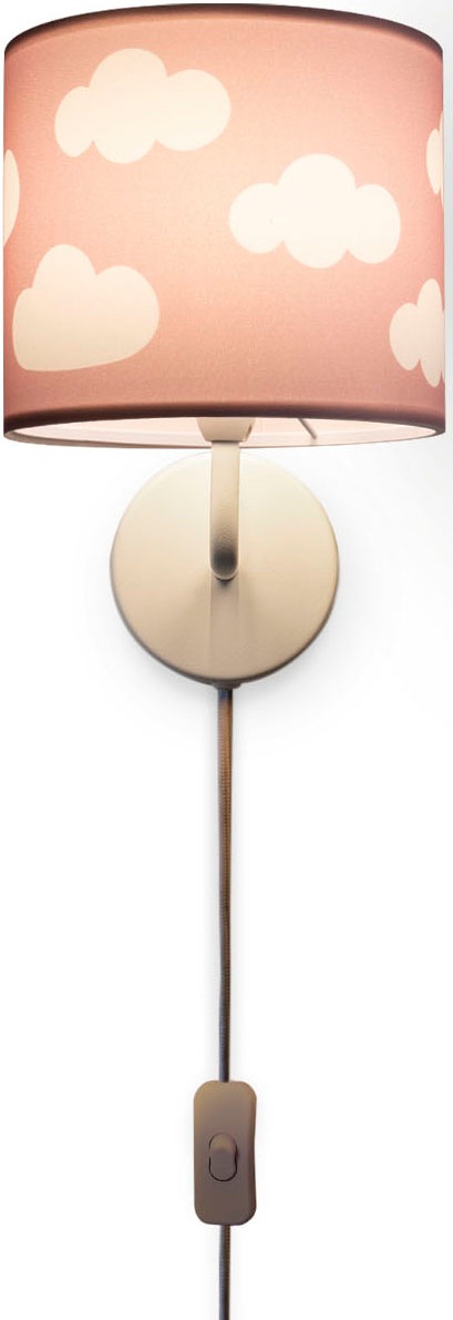 PACO HOME Wandleuchte "Luca Cosmo", H: 26,5cm, weiß, Kinderzimmer, Leuchten, Kinderzimmer Wandleuchte Kind Kinderlampe Wolken Himmel Mit Stecker