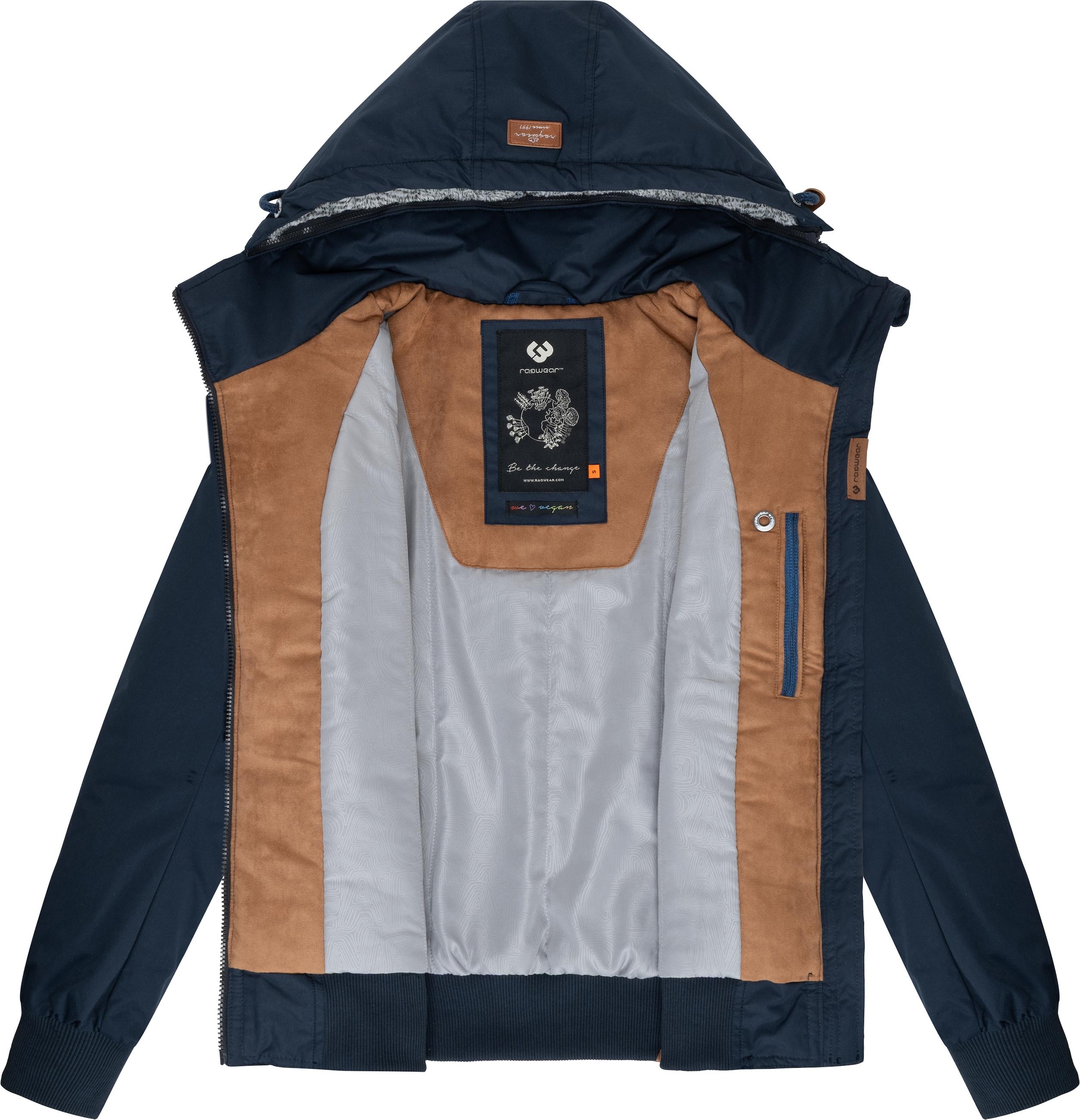 Ragwear Winterjacke »Jotty Winter«, mit Kapuze, stylische Outdoorjacke mit abnehmbarer Kapuze