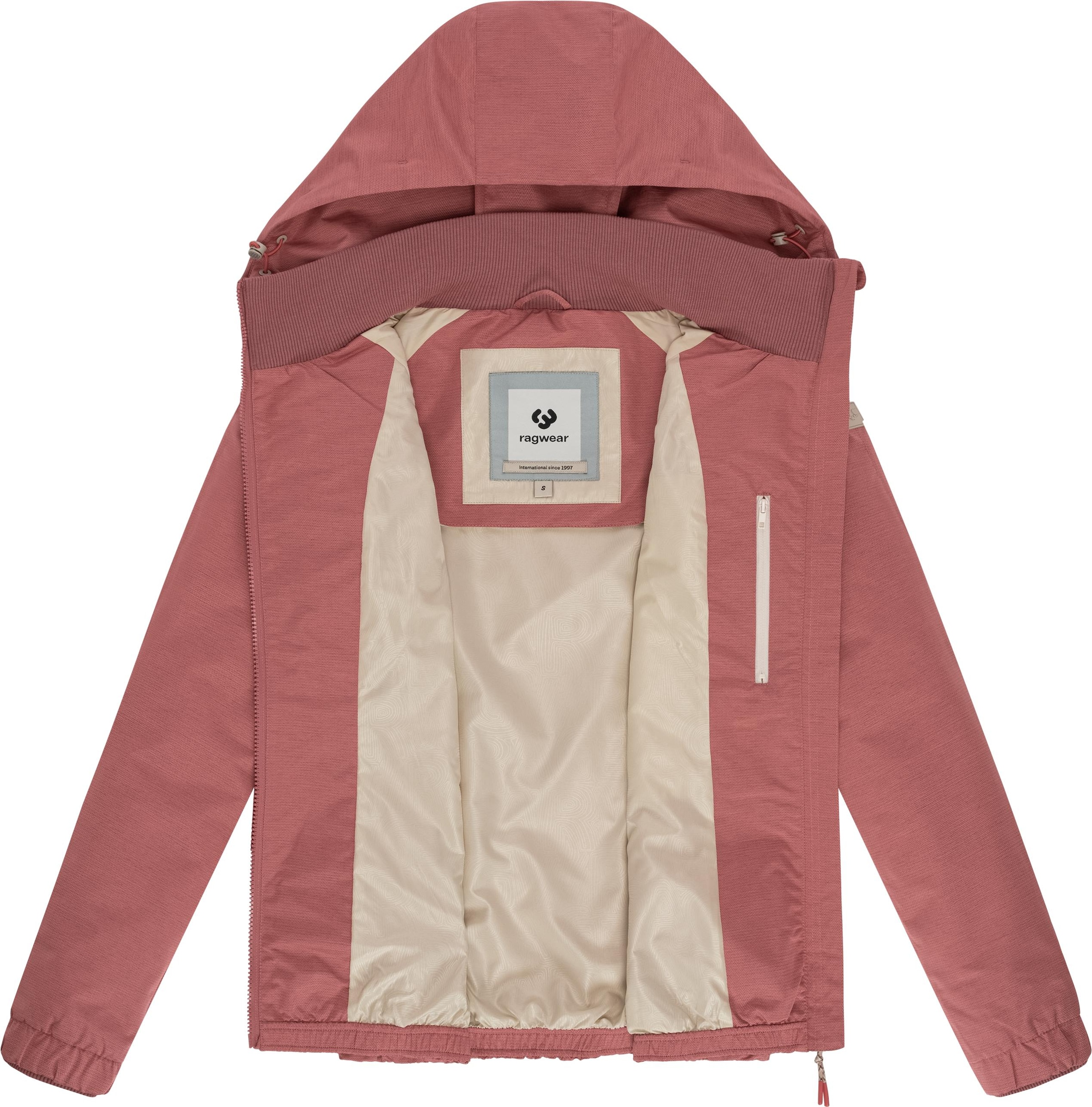 Ragwear Outdoorjacke »Dizzie Tech«, mit Kapuze, Wasserdichte Damen Übergangsjacke mit großer Kapuze
