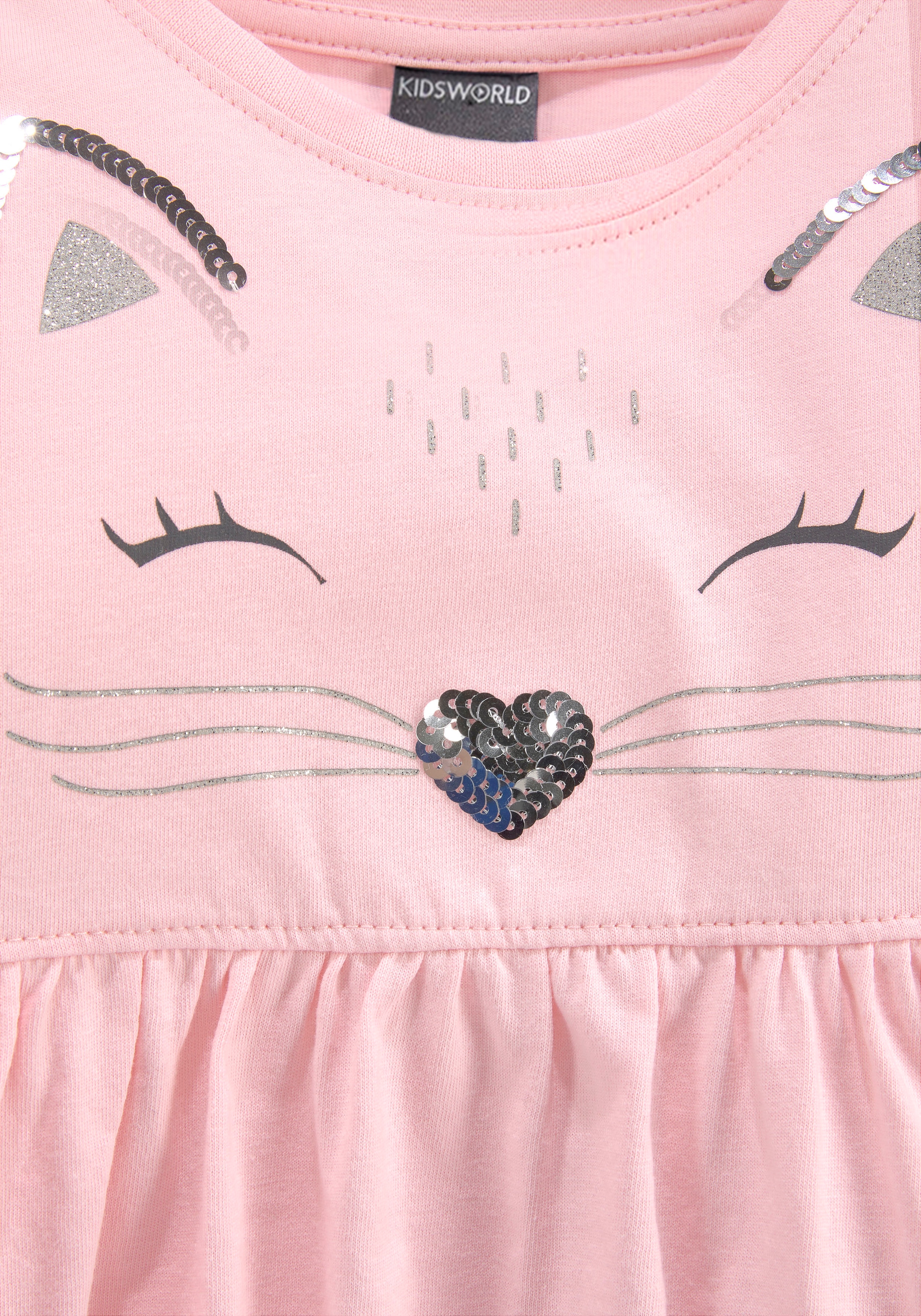 KIDSWORLD Langarmshirt & Leggings »für kleine Mädchen«, mit schöner Paillettenapplikation