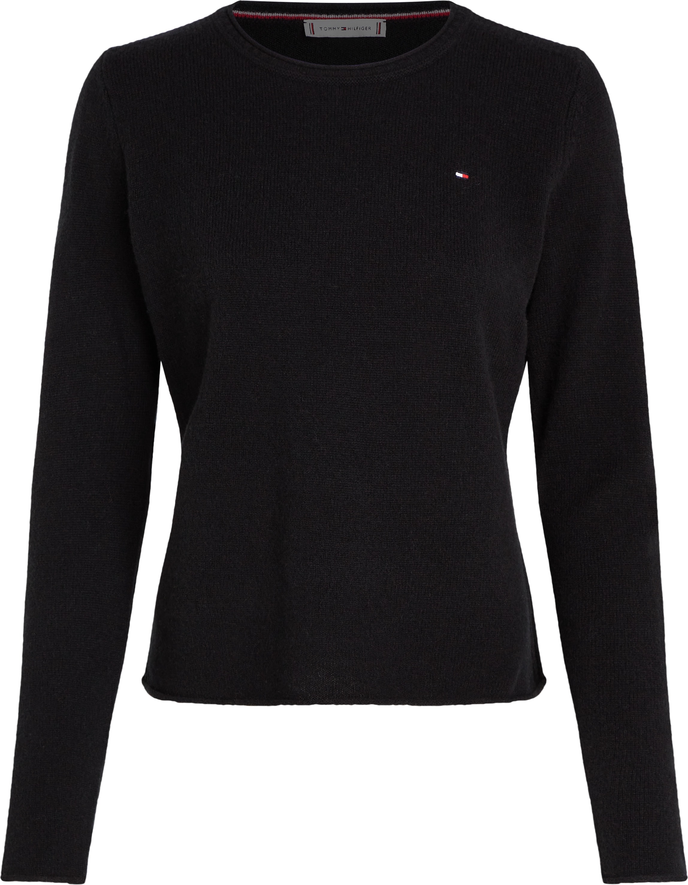 Tommy Hilfiger Strickpullover "SOFT WOOL C-NK SWEATER", mit Logostickerei, günstig online kaufen