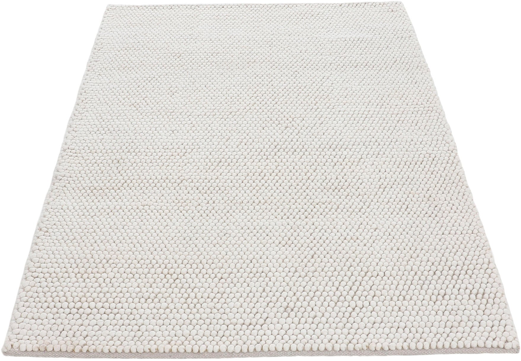 | Uni carpetfine Teppich 70% BAUR meliert, handgewebt, Wolle Teppich, »Calo«, Farben, Handweb rechteckig,