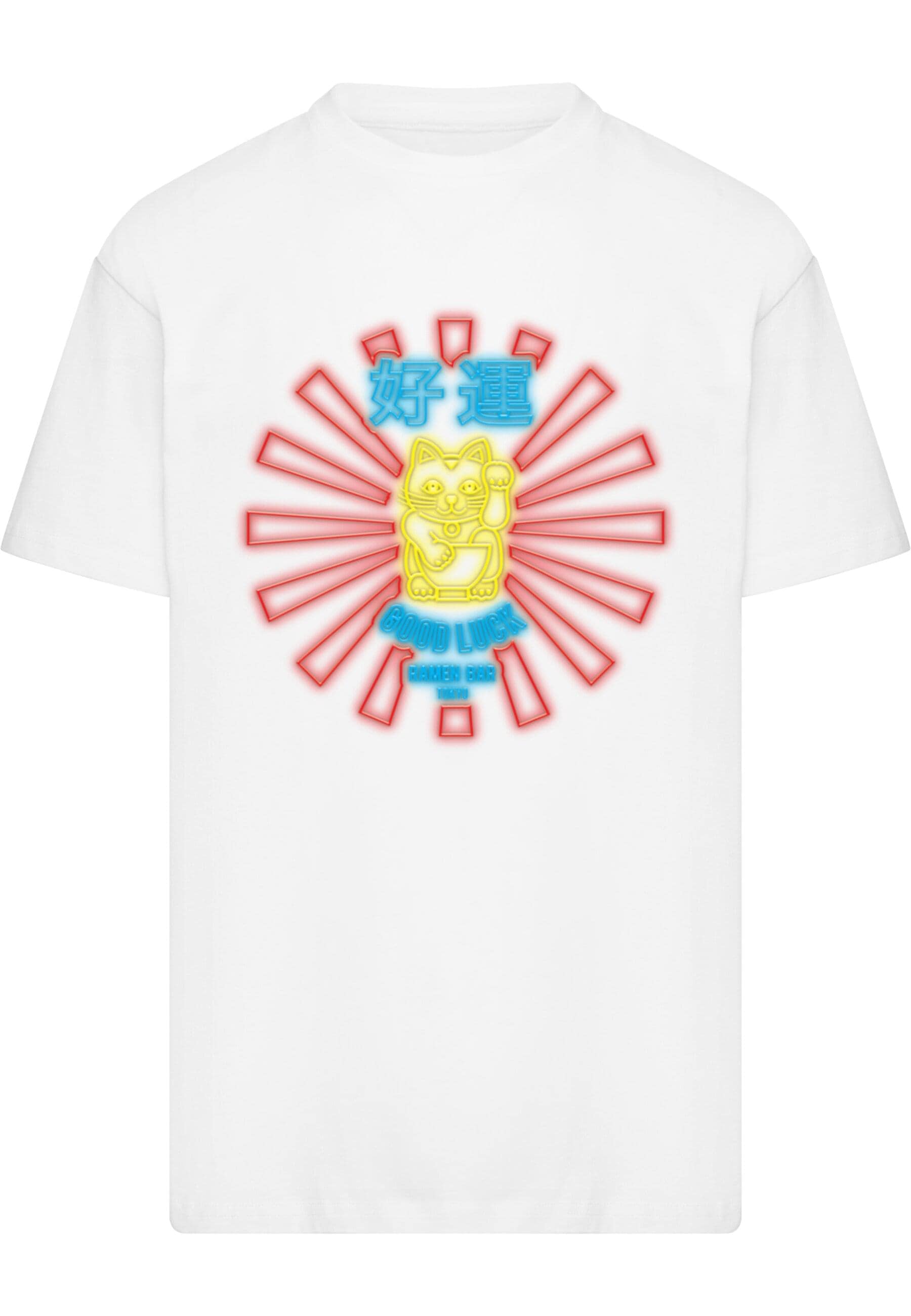 Merchcode T-Shirt "Merchcode TORC Ramen - Neon Lucky Cat Heavy Oversize Tee günstig online kaufen