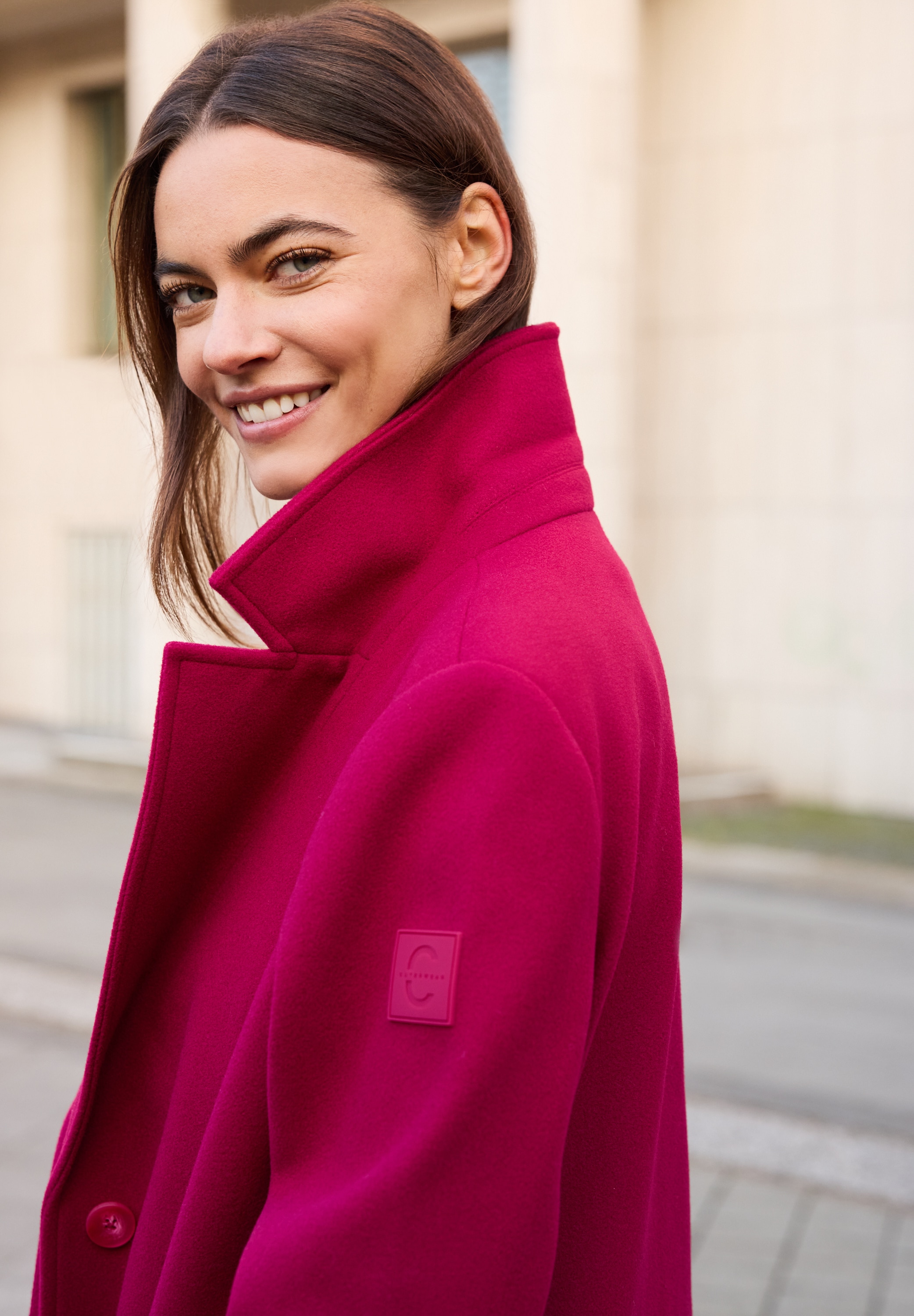 Cecil Wollmantel mit Reverskragen