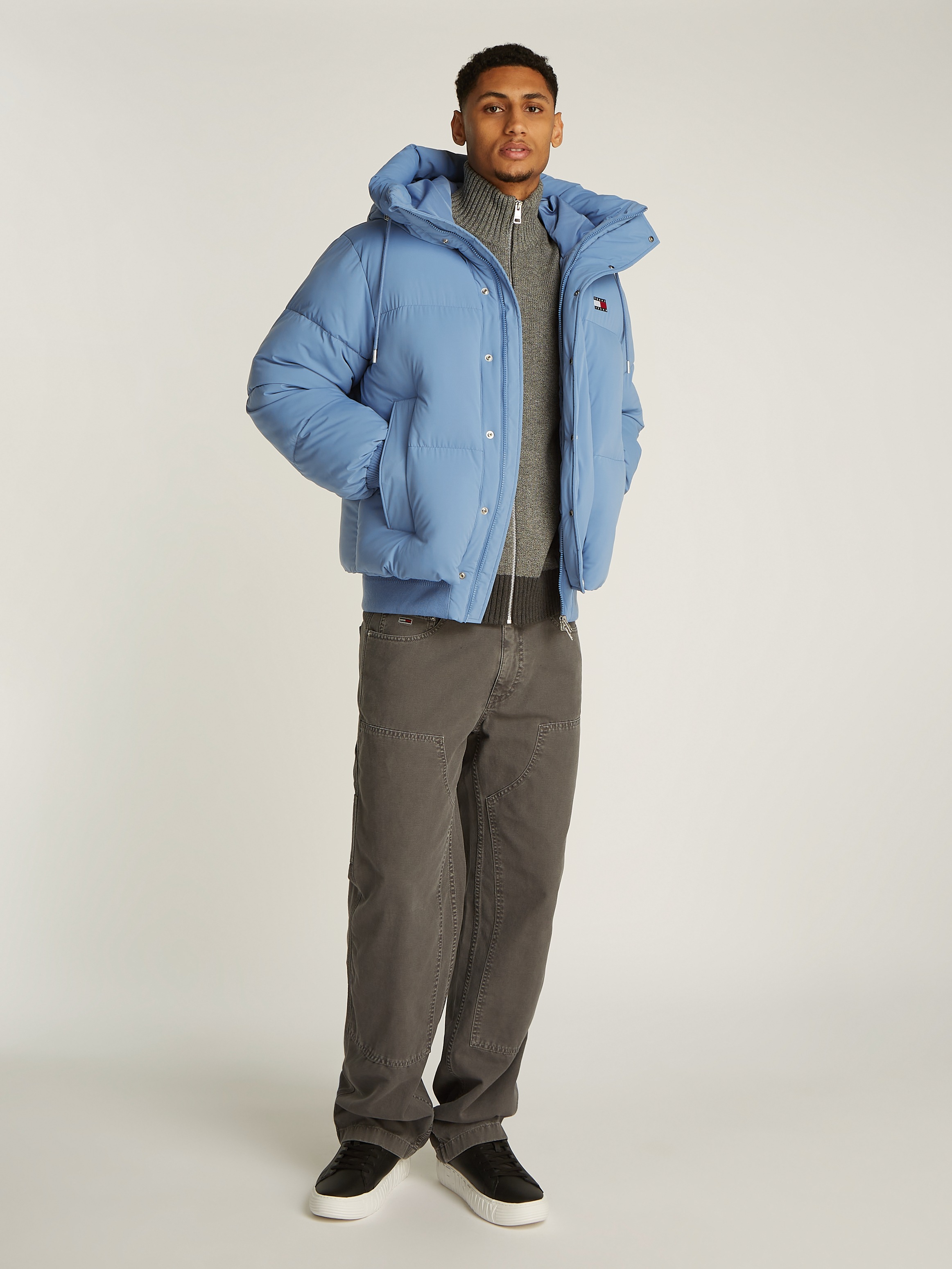 Tommy Jeans Steppjacke »TJM BRANDED PUFFER JACKET EXT«, mit Kapuze, mit Logostickerei