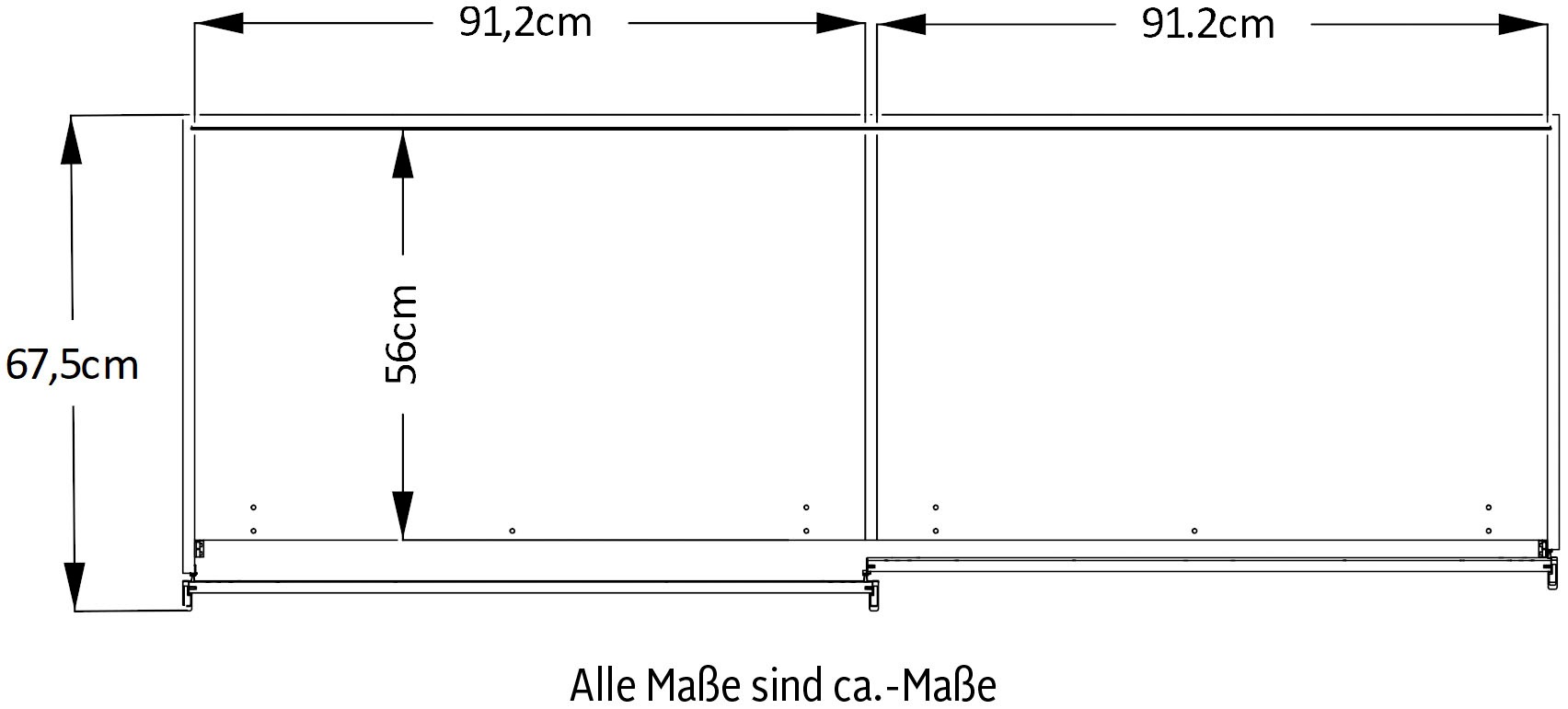STAUD Schwebetürenschrank »Includo, Made in Germany«, Mit vier verschiedenen Ausstattungsvarianten