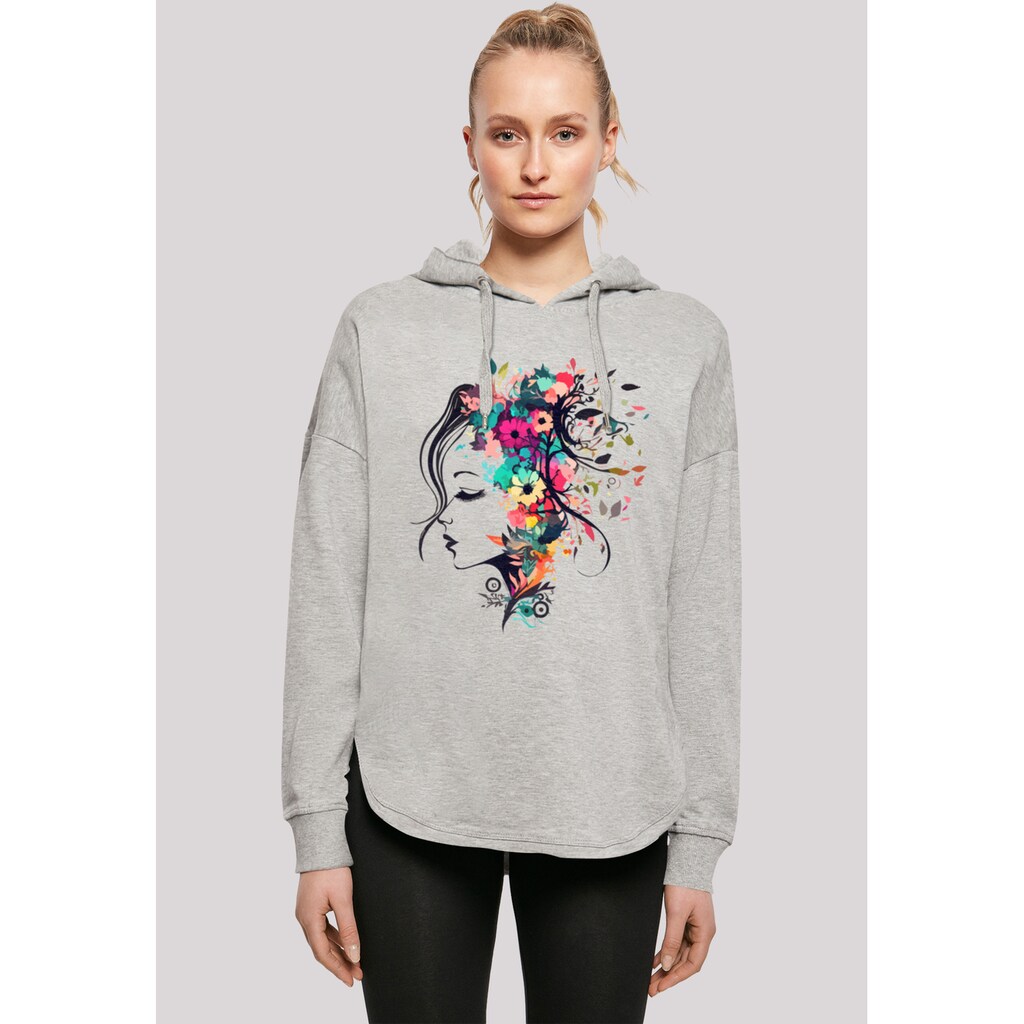 F4NT4STIC Kapuzenpullover »Silhouette Bunte Blumen«