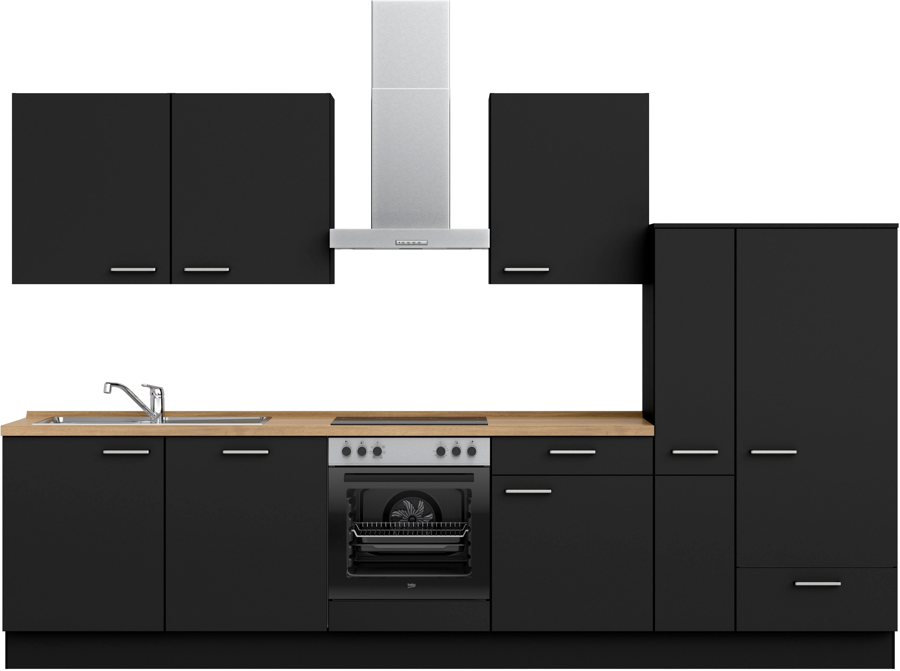 nobilia 1100000002199 ""Touch I", NEU: individuell anpassbar mit gratis Profi-Beratung" vormontiert, Breite 330 cm, Ausrichtung wählbar, wahlw. mit E-Geräten