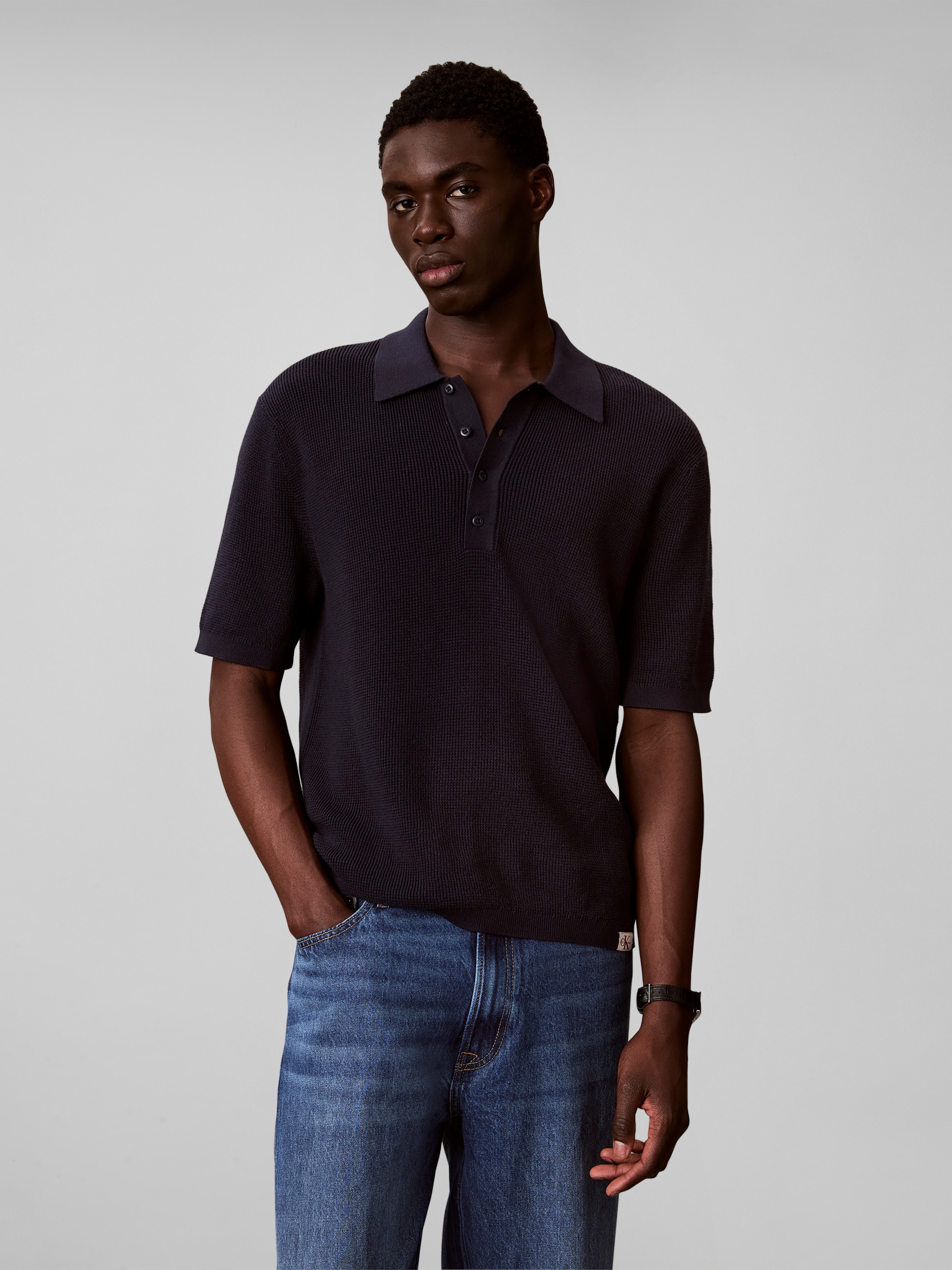 Calvin Klein Jeans Polokragenpullover Regular fit mit Polokragen