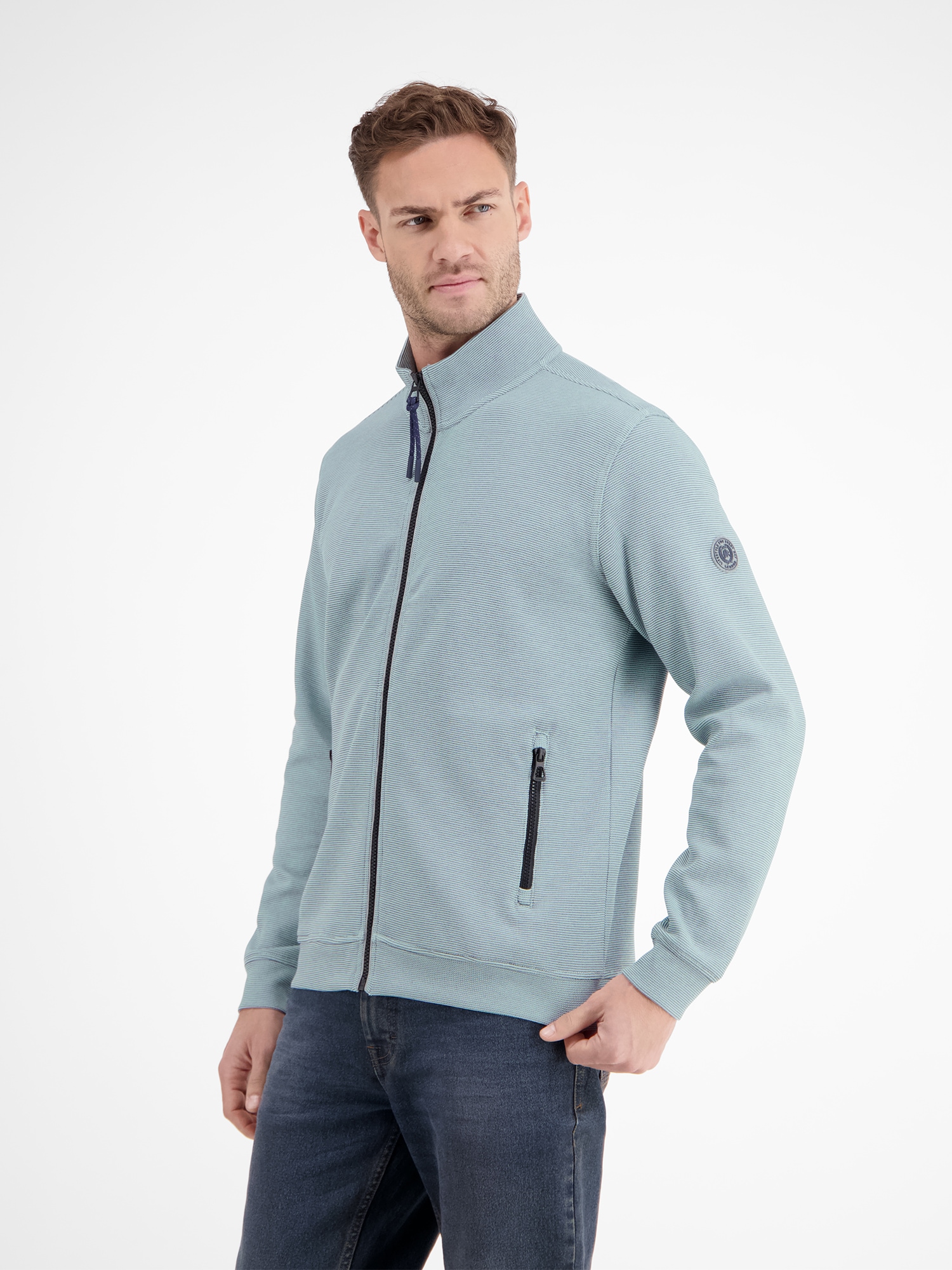 LERROS Sweatjacke »LERROS Unifarbene Sweatjacke für Herren«