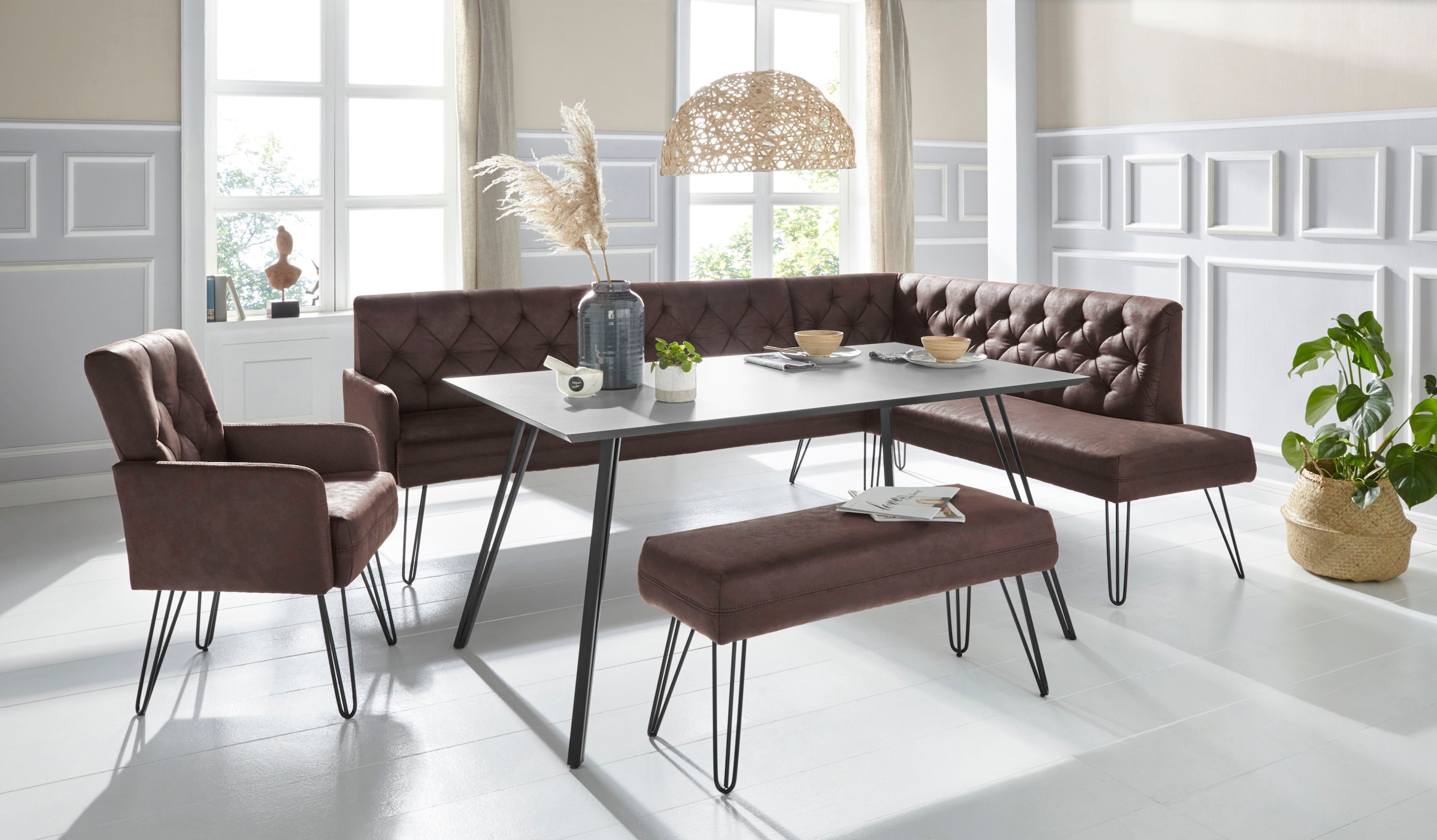 exxpo - sofa fashion Sitzbank »Doppio«, Frei im Raum stellbar