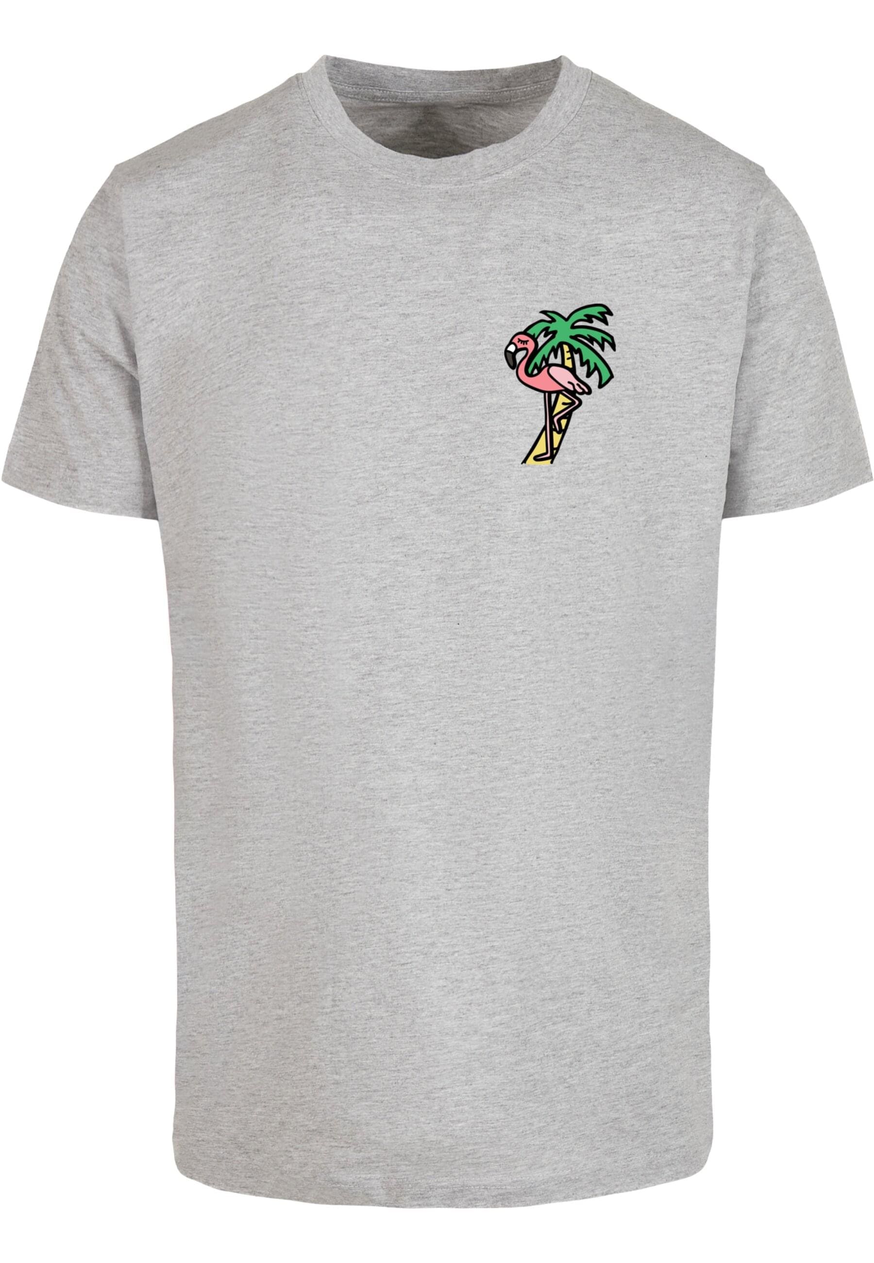 MisterTee Kurzarmshirt "MisterTee Herren Flamingo T-Shirt Round Neck" 1 Stk günstig online kaufen