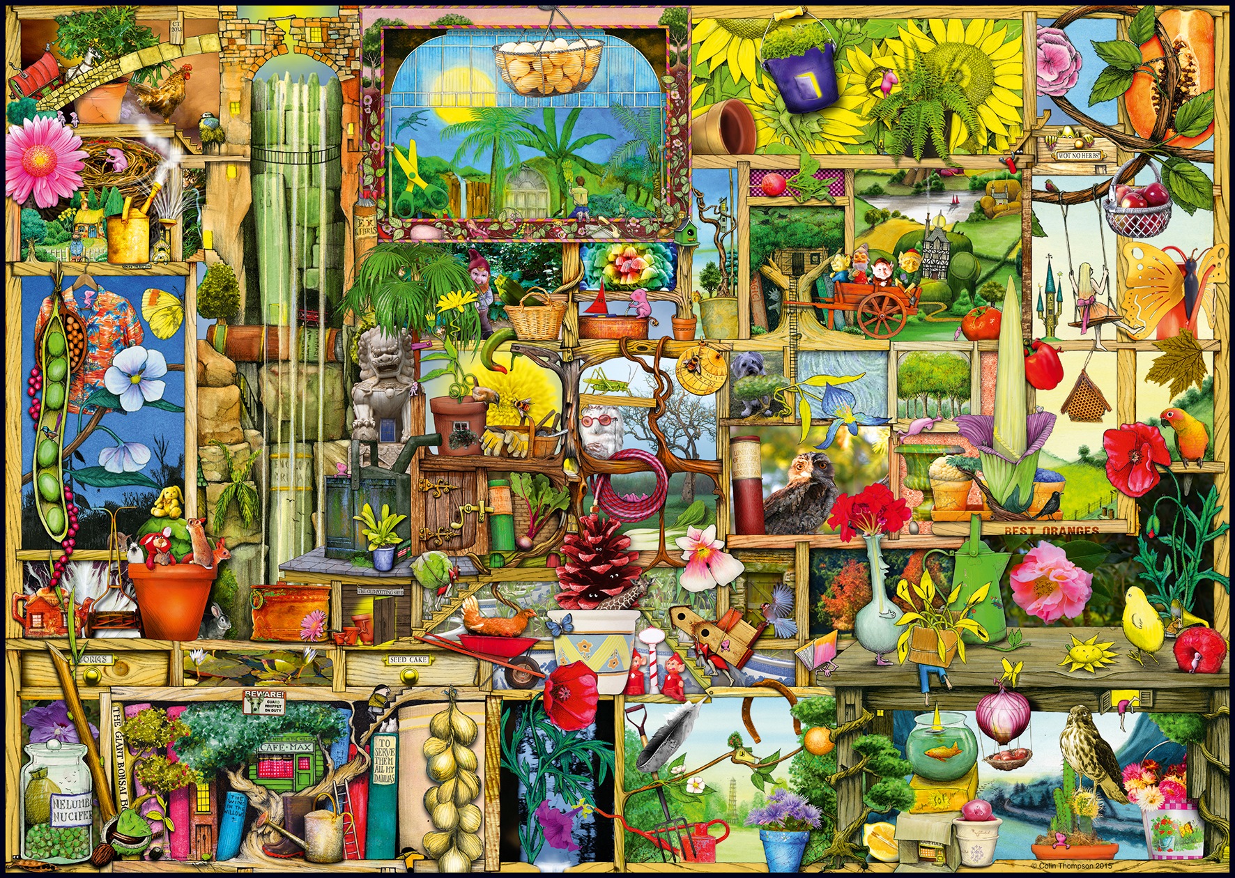 Ravensburger Puzzle »Colin Thompson, CuRios CupBoards, Grandioses Gartenregal«, Made in Germany