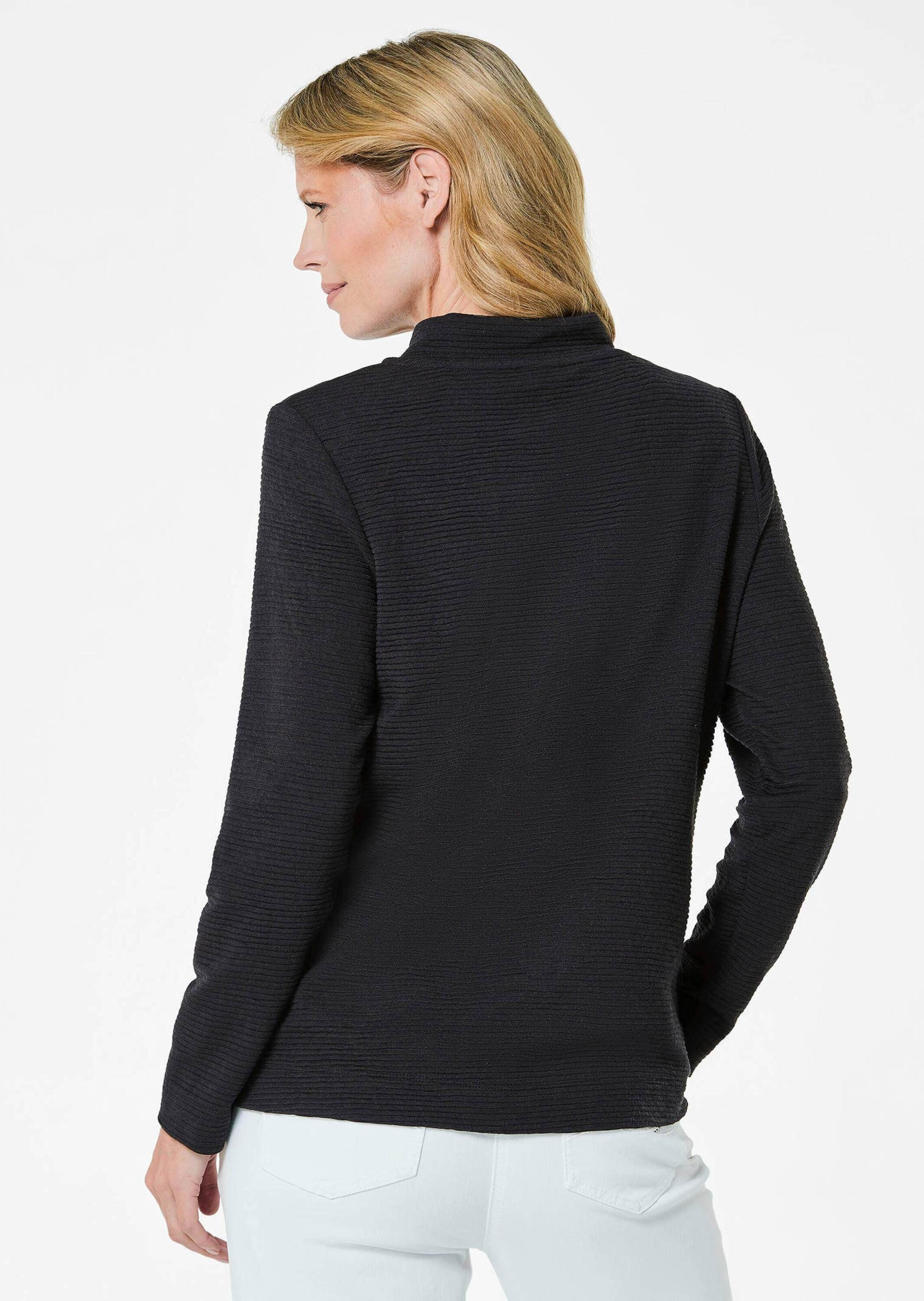 GOLDNER Kurzarmshirt »Kurzgröße Sweatshirt mit Kordeln«