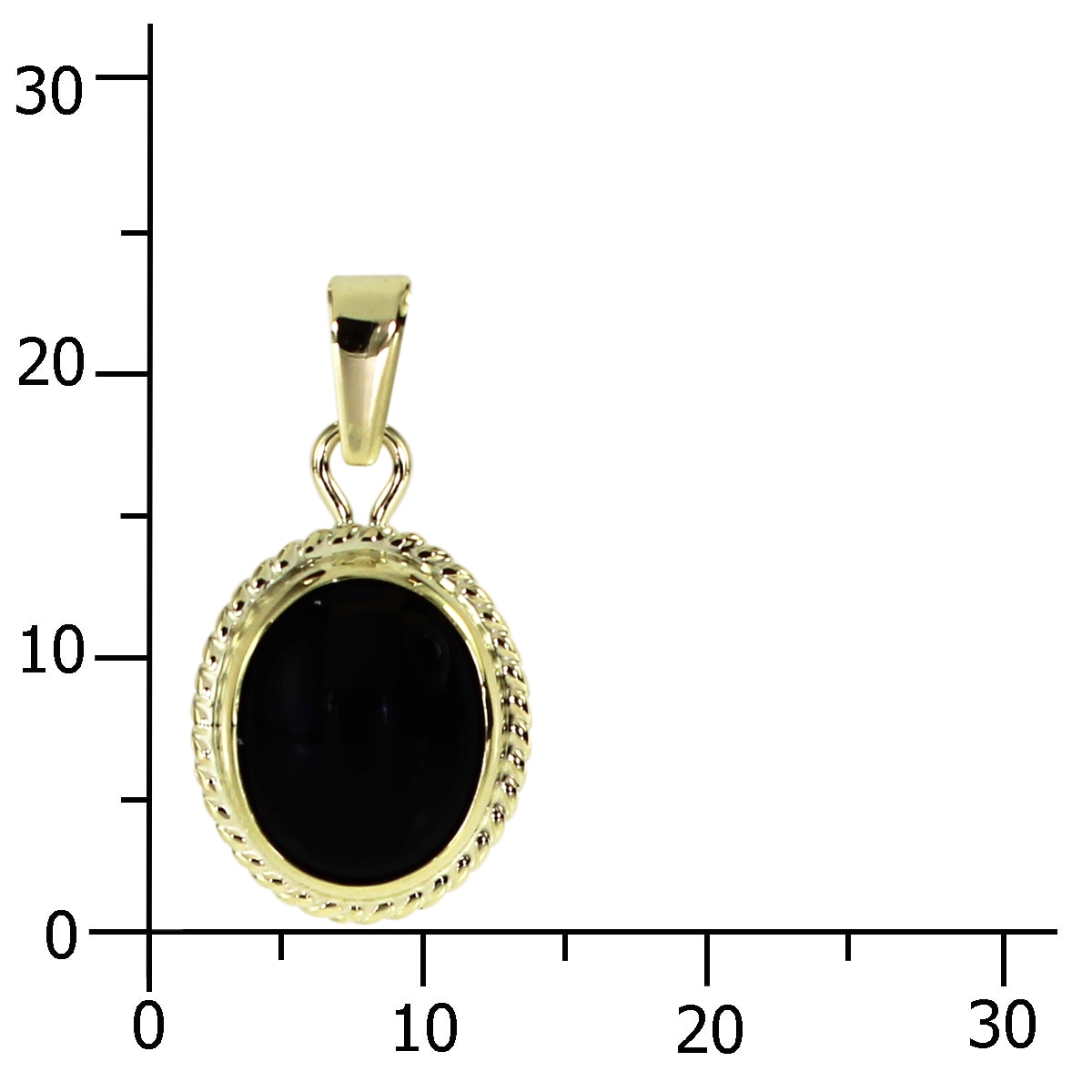 OSTSEE-SCHMUCK Kettenanhänger »- Jolin - Gold 333/000 - Onyx«