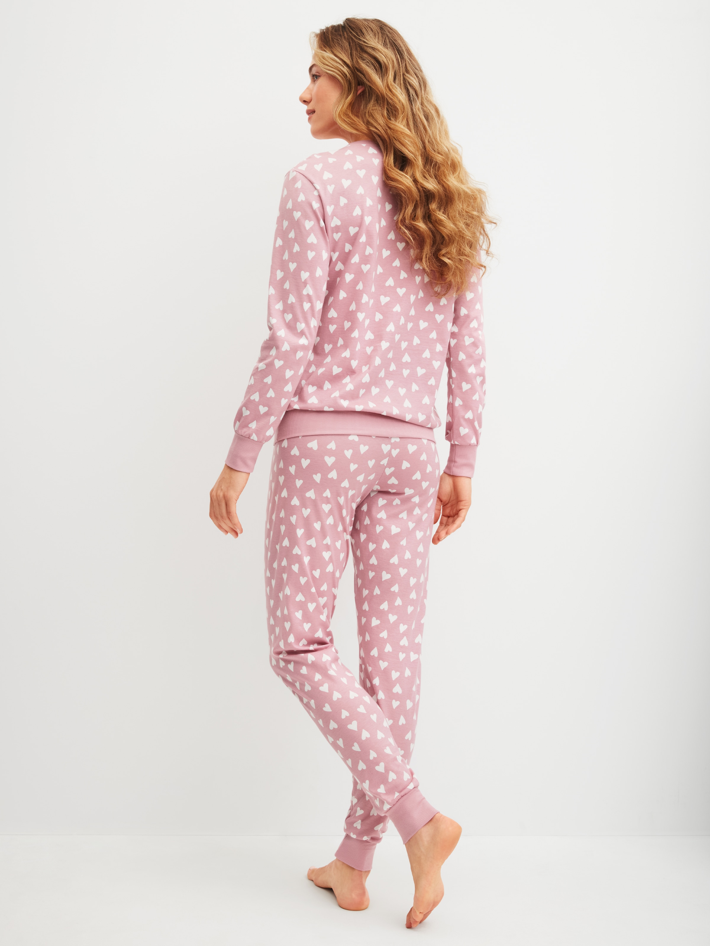 CALIDA Schlafanzug »Cotton Stripes«, (2 tlg.), mit weichen Rippbündchen an den Abschlüssen
