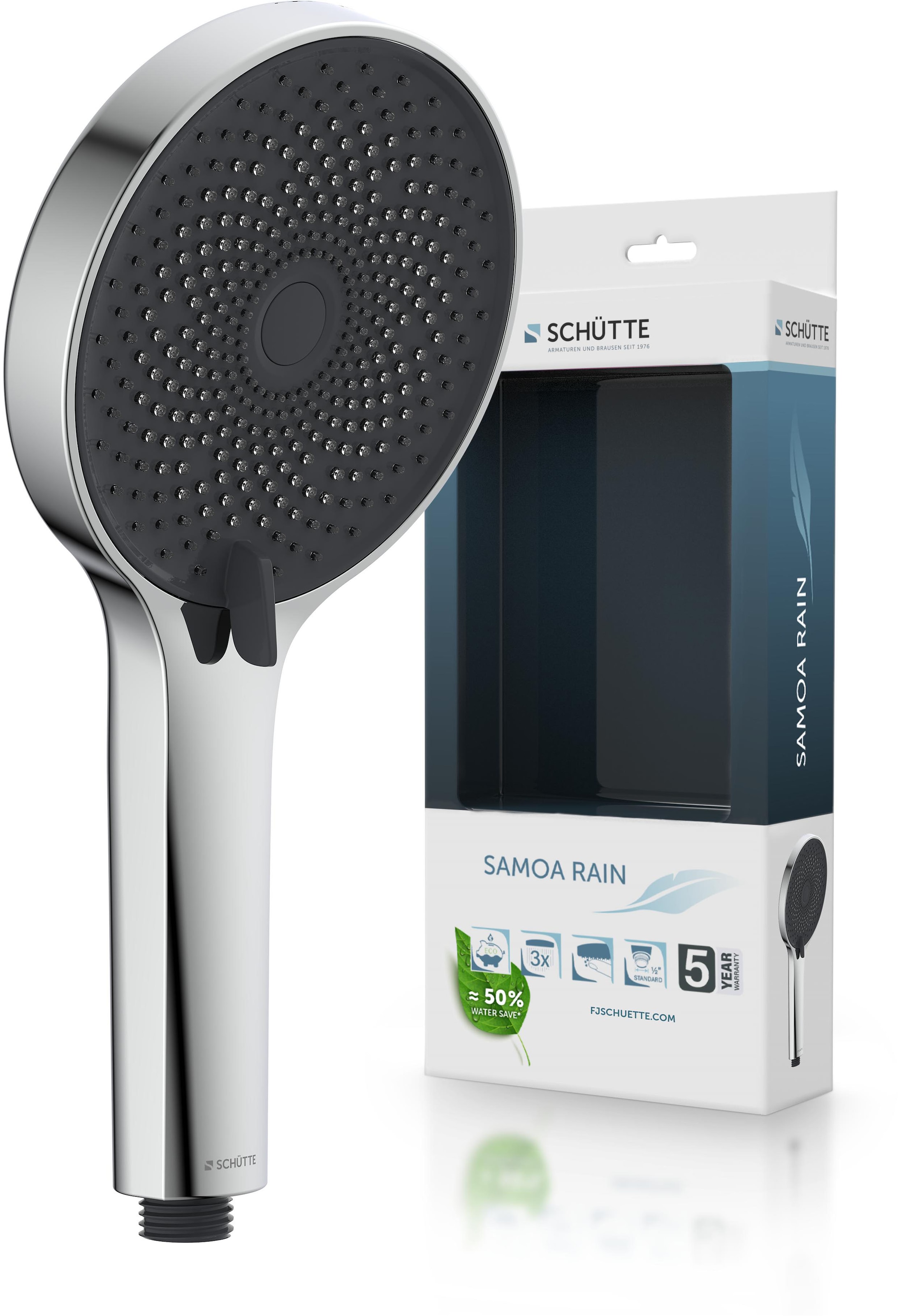 Schütte Handbrause "SAMOA RAIN" 1 Stk. tlg. Inkl. Wasserspardichtung-bis zu günstig online kaufen