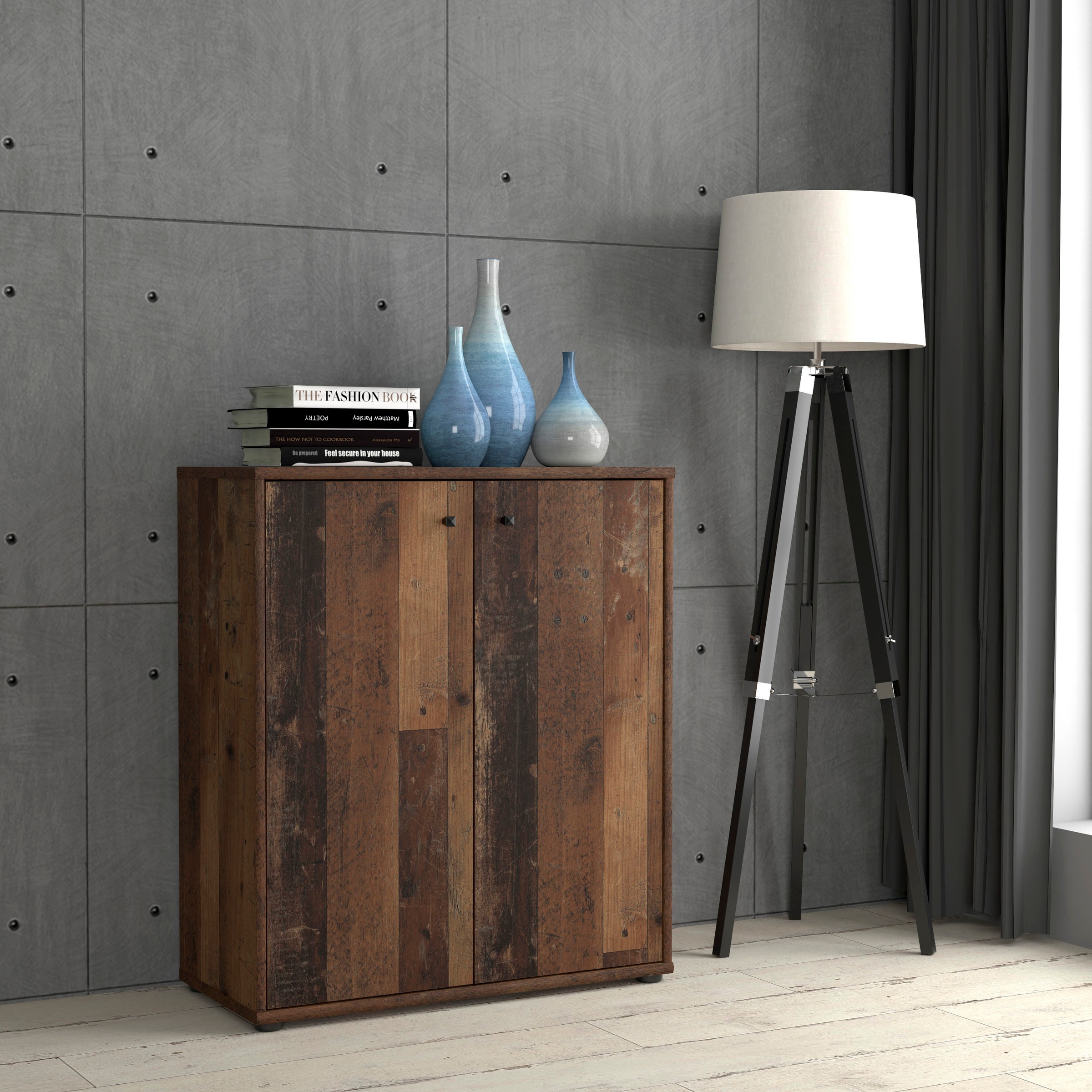 FORTE Kommode "Tempra, Kommode, 2 große Türen, Höhe 85,5 cm" Breite 73,7 cm günstig online kaufen