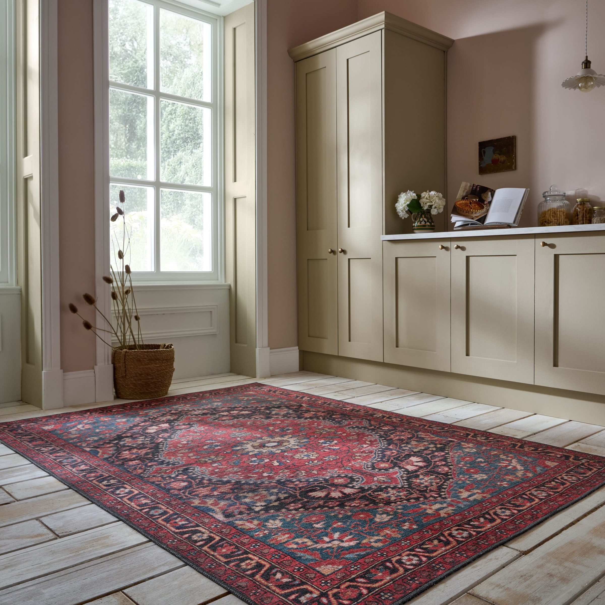 FLAIR RUGS Teppich »Medallion«, rechteckig, 4 mm Höhe, Waschbar Traditioneller Teppich