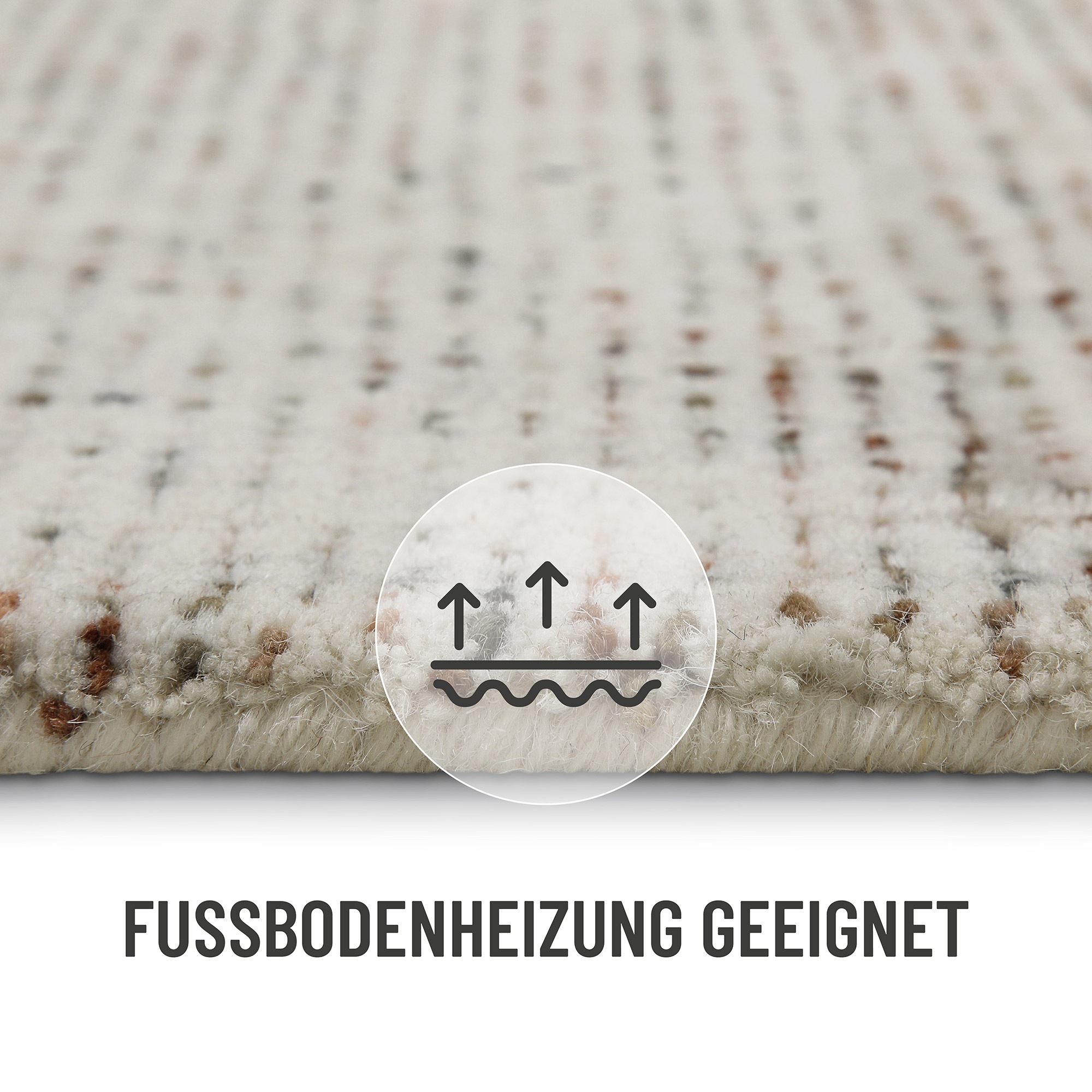 Wecon home Teppich »Hamptons THIRTYTWO«, rund, 15 mm Höhe, Kurzflor, Wohnzimmer, Schlafzimmer, elegant, robust, Linien Muster