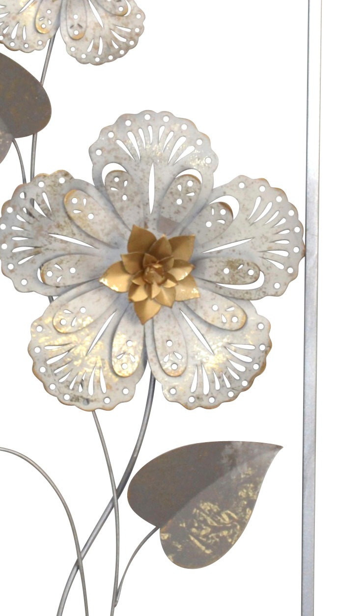 Thumbnail - HOFMANN LIVING AND MORE Wanddekoobjekt "Wanddekoration" Blumenmotiv, aus Metall mit Rahmen