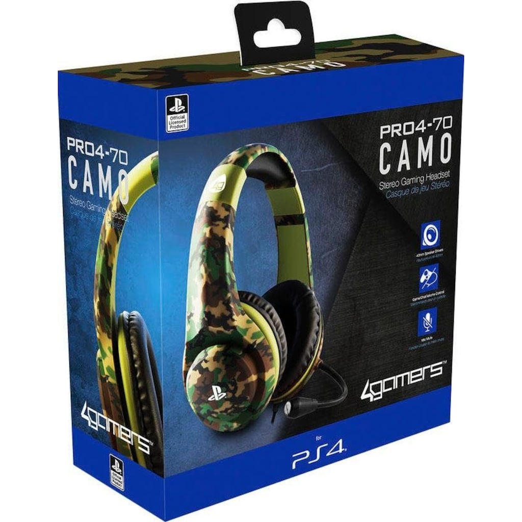 4Gamers Gaming-Headset »PRO4-70 CAMO«