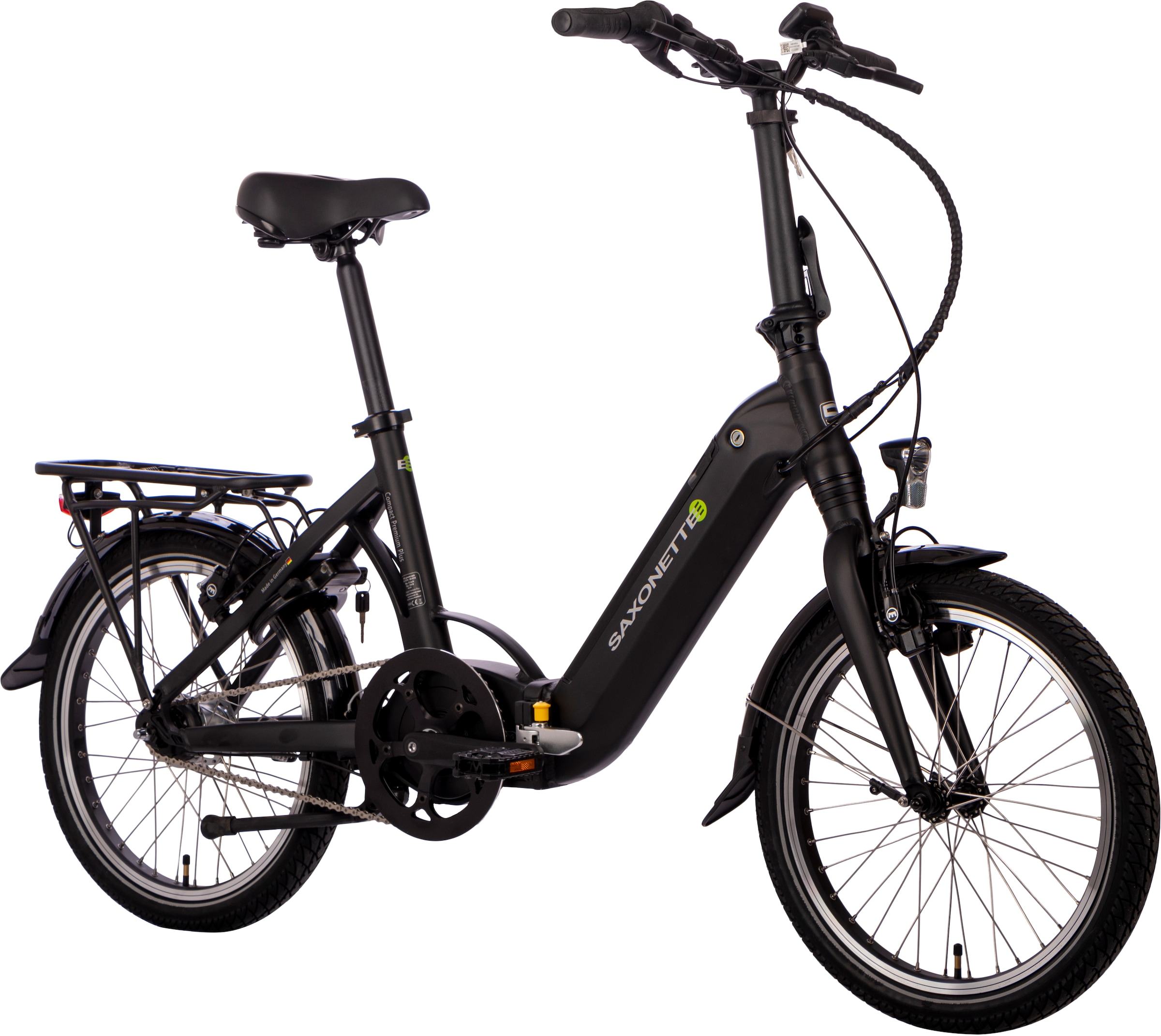 SAXONETTE E-Bike »Compact Premium Plus«, 7 Gang, Mittelmotor 250 W, (mit Akku-Ladegerät), Pedelec