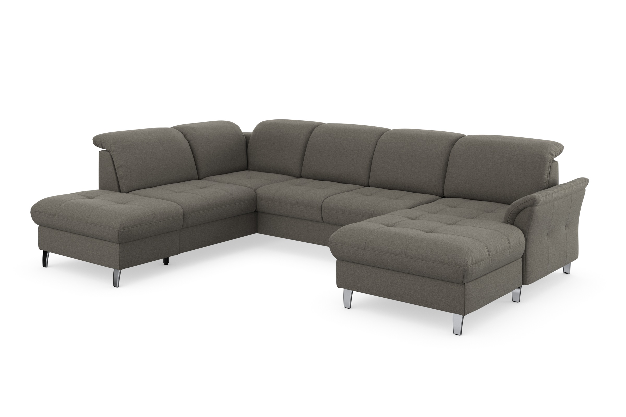 sit&more Wohnlandschaft »Maggiore U-Form«, wahlweise mit Kopfteilverstellung, Bettfunktion und Stauraum