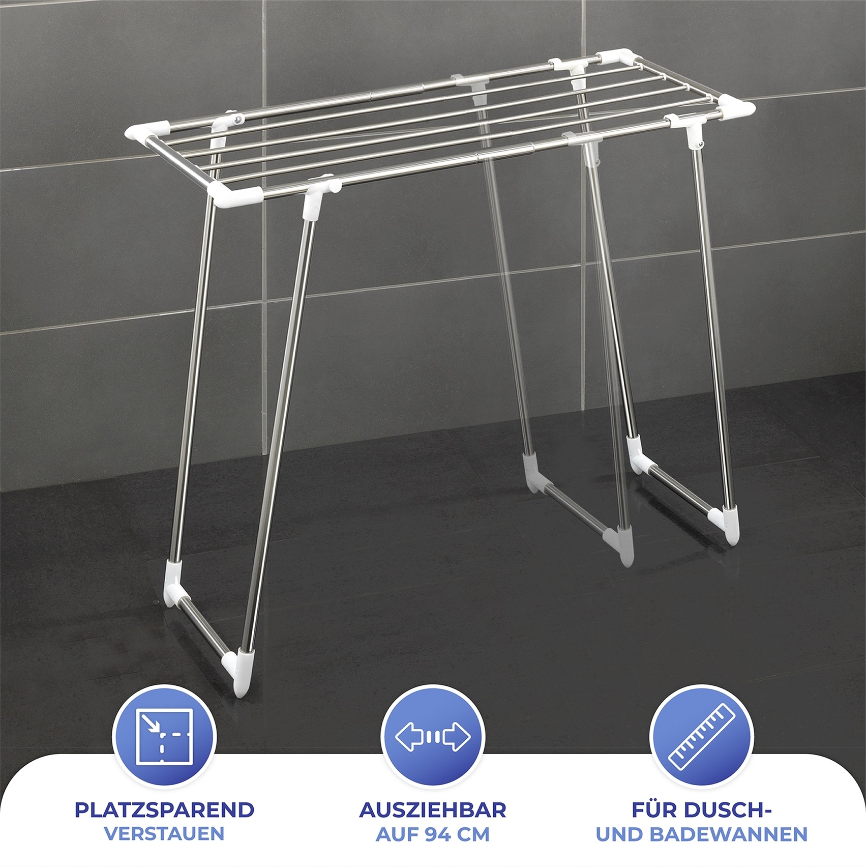 Maximex Wäscheständer "Raumwunder" schmaler Wäschetrockner, ausziehbar & kl günstig online kaufen