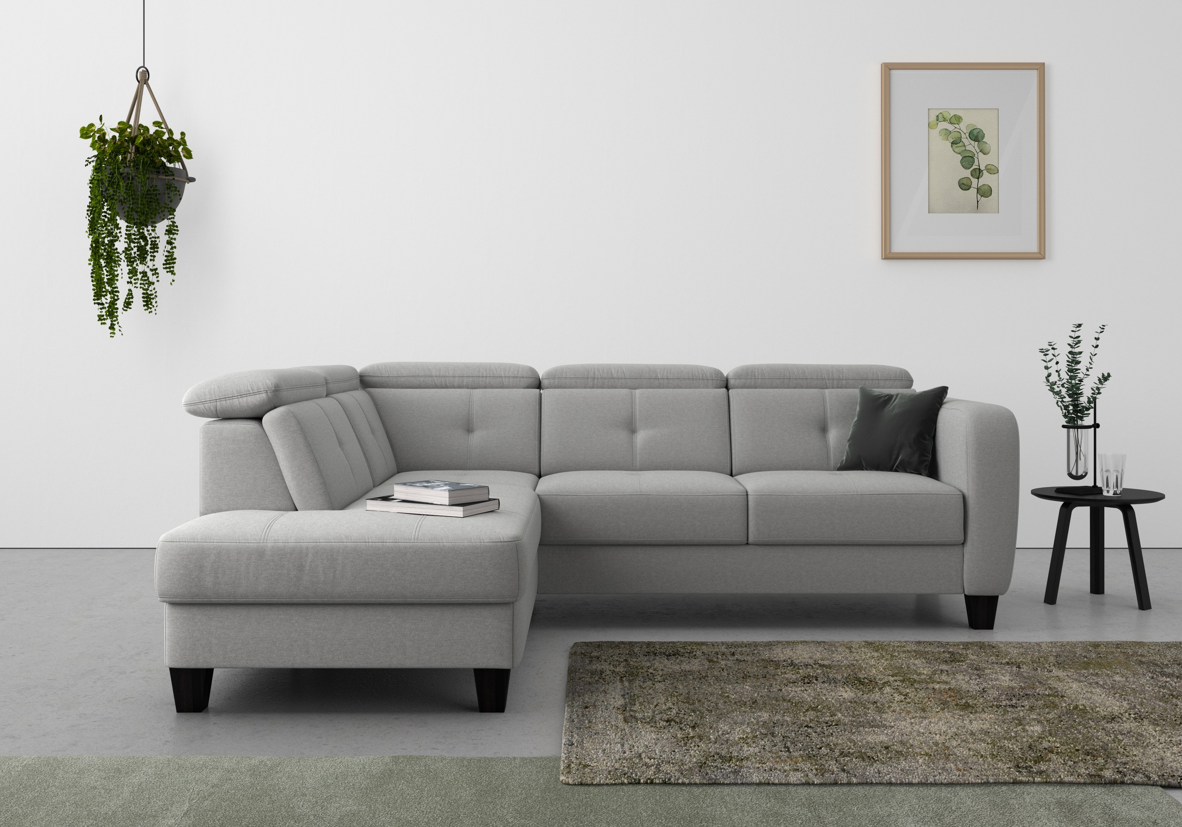 sit&more Ecksofa "Belluci L-Form", inklusive Federkern, wahlweise mit Bettf günstig online kaufen