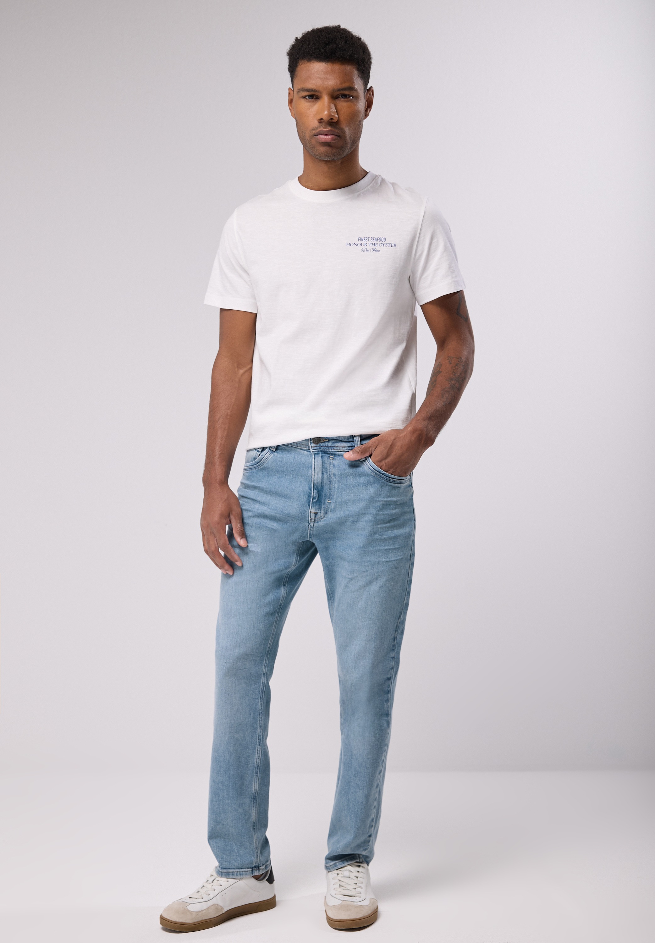 STREET ONE MEN Regular-fit-Jeans, aus Baumwolle mit Stretchanteil