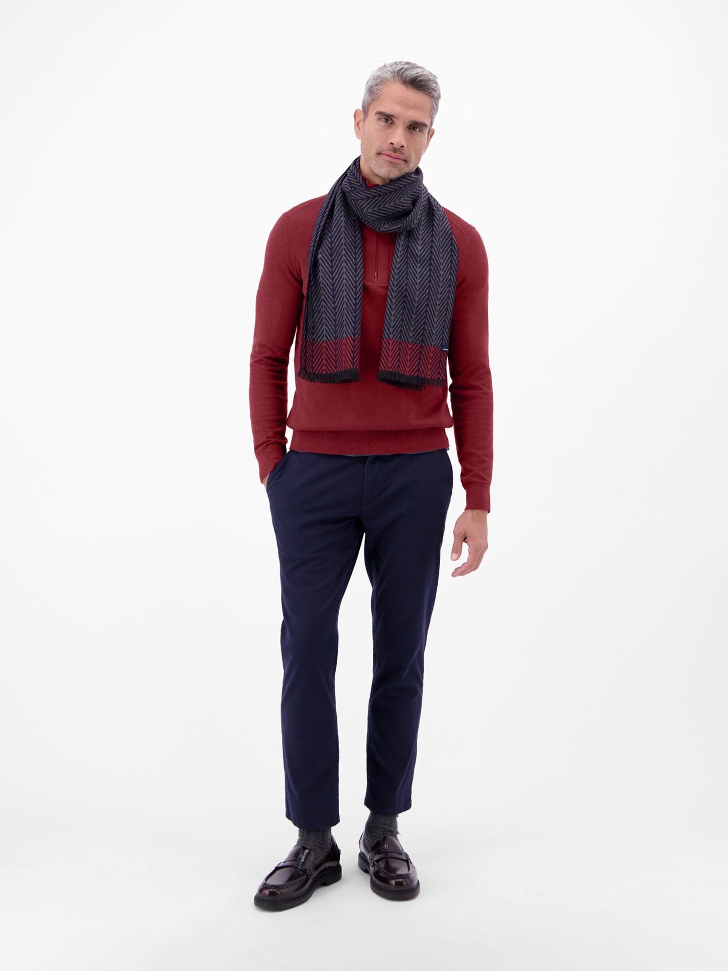 LERROS Troyer »Flachstrickpullover mit Troyerkragen«