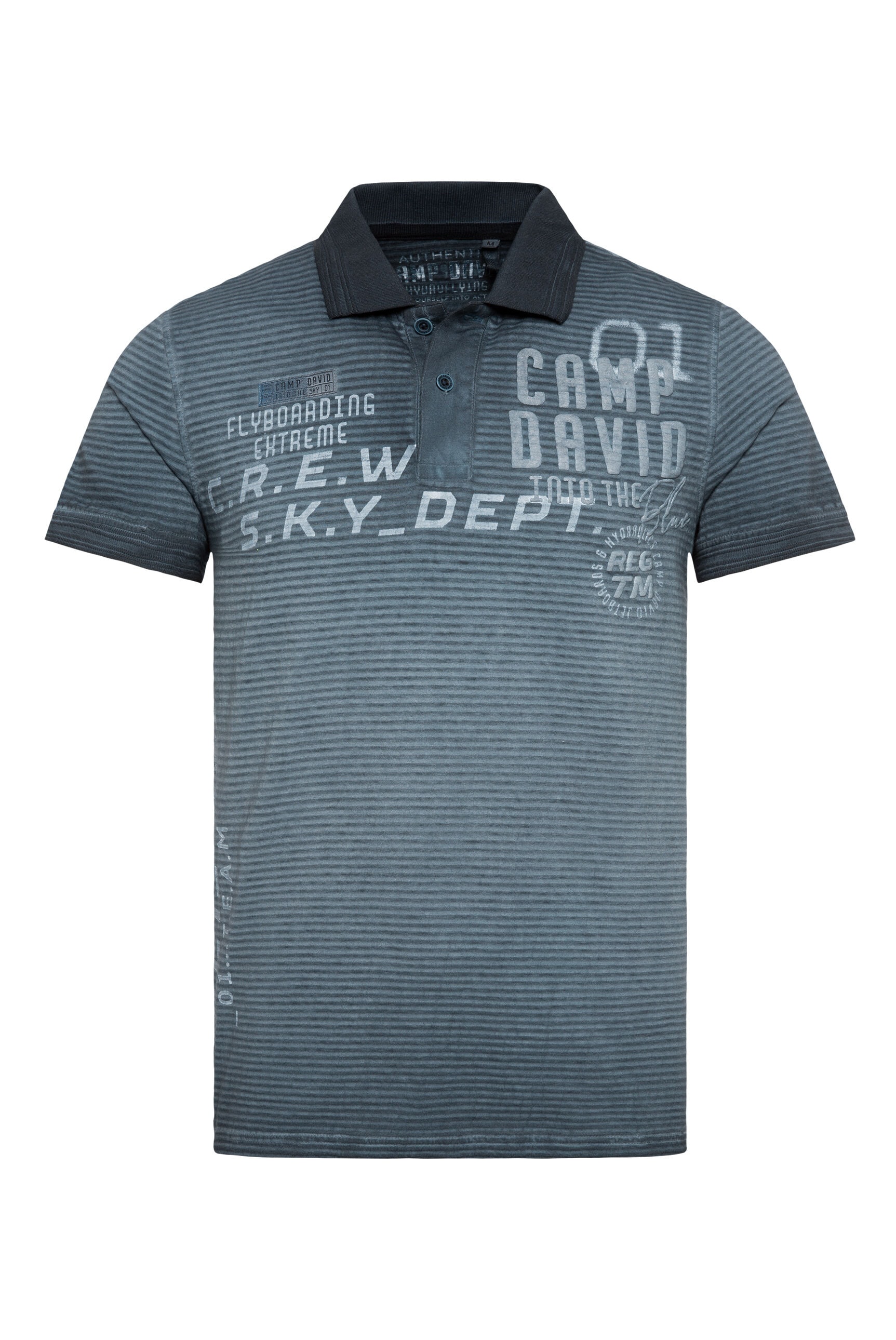 CAMP DAVID Poloshirt, mit Seitenschlitze